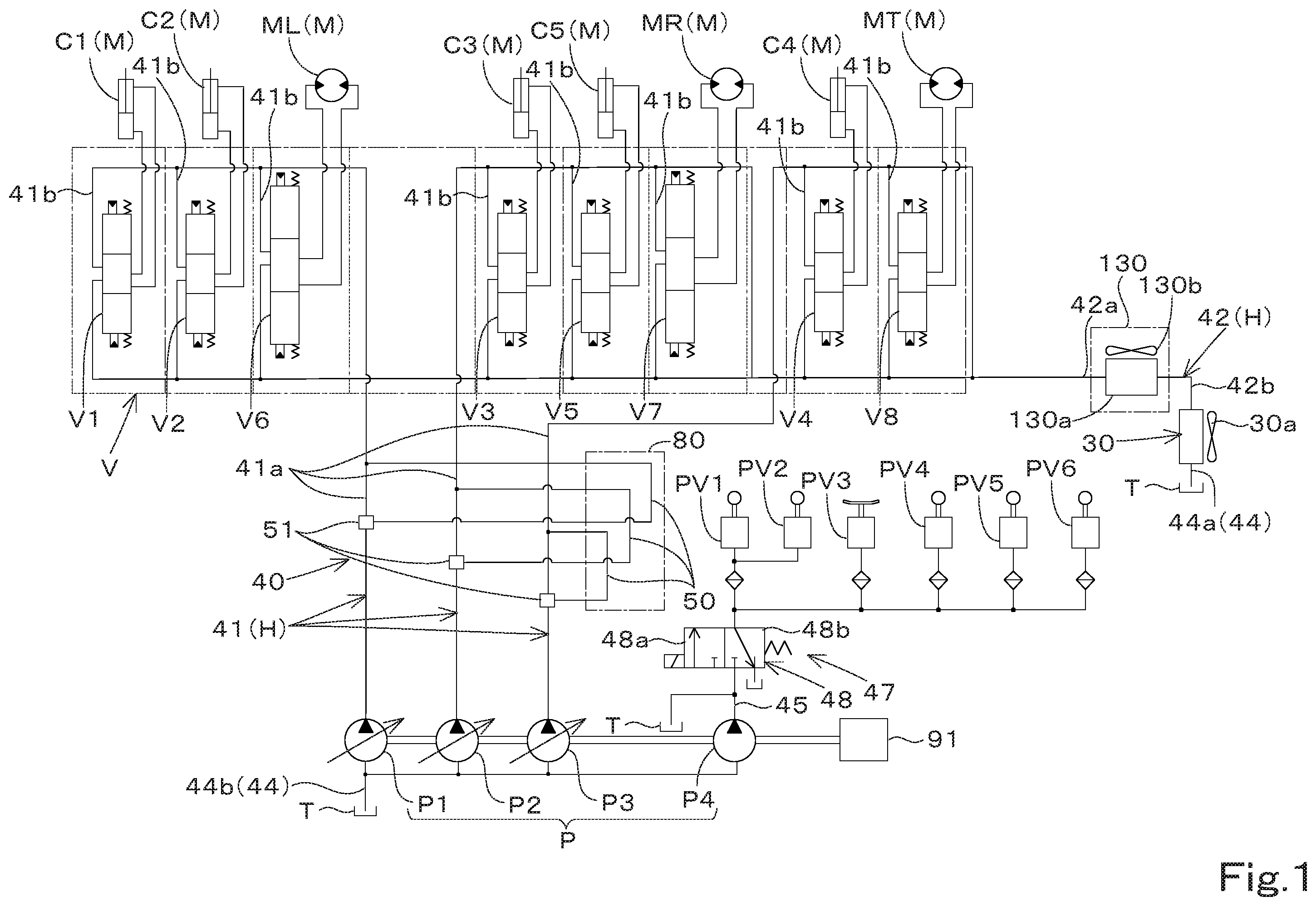 Patent US12345014 Figure 1 – Swiveling working machine