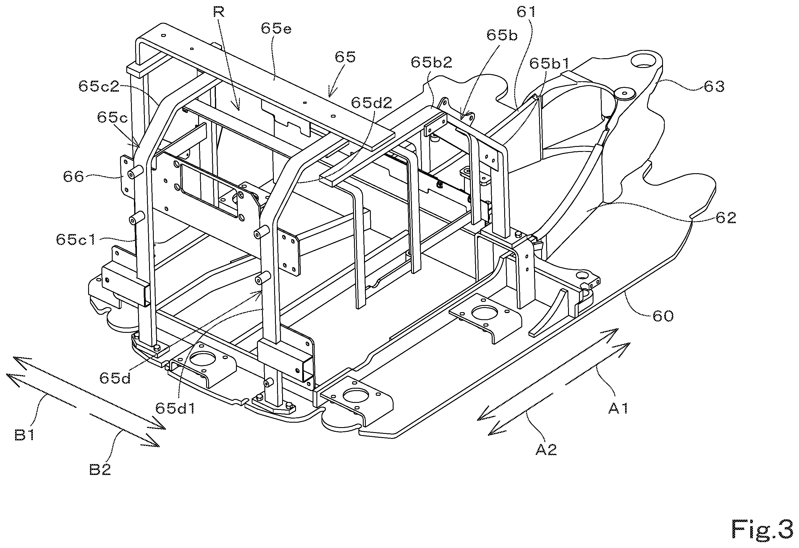 Patent US12345014 Figure 3 – Swiveling working machine