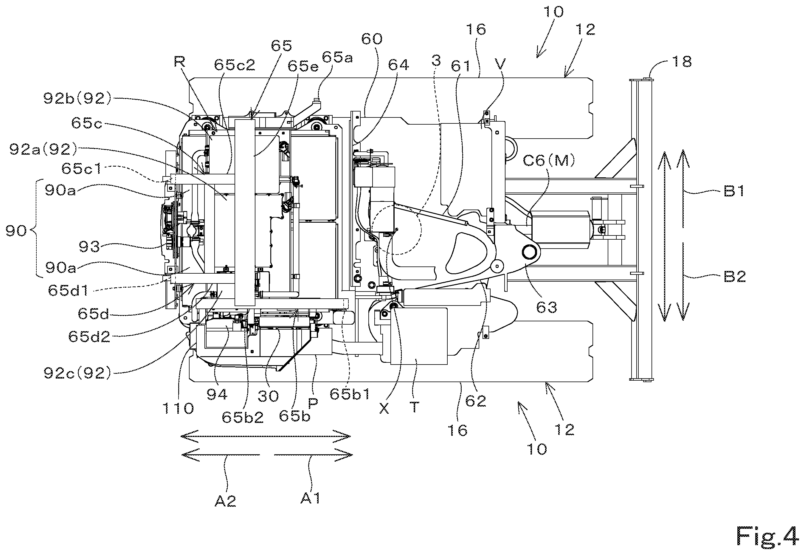 Patent US12345014 Figure 4 – Swiveling working machine