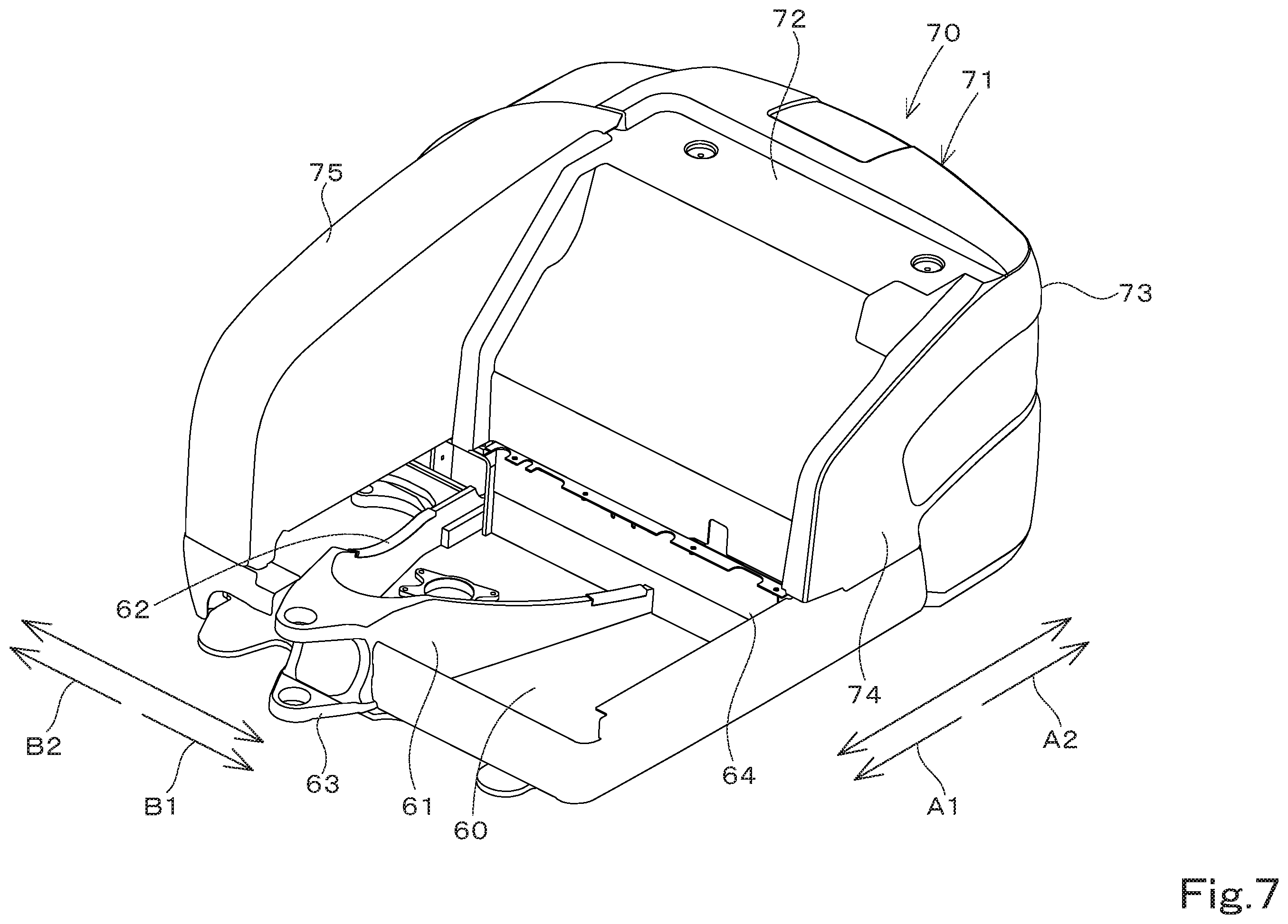Patent US12345014 Figure 7 – Swiveling working machine