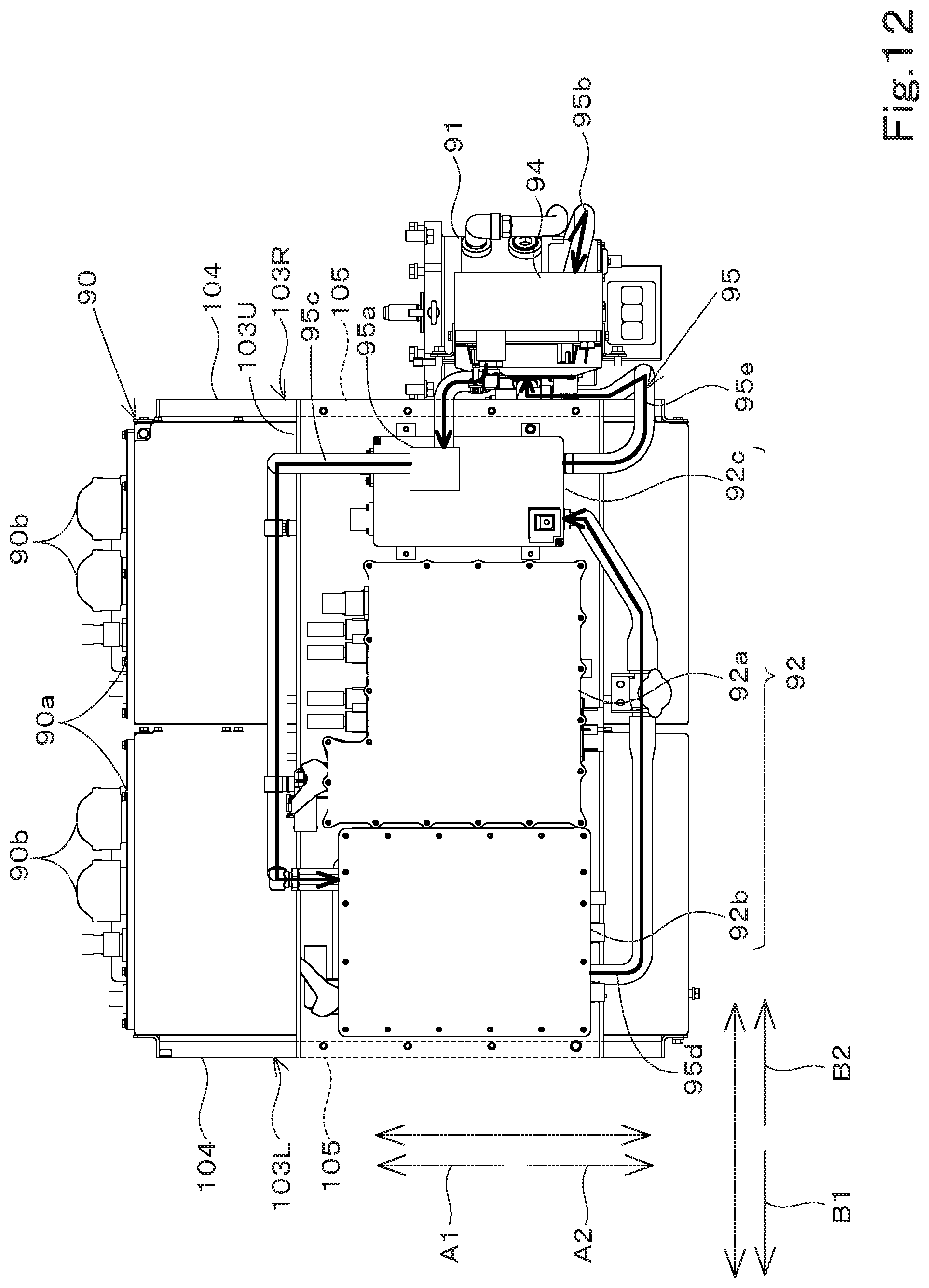 Patent US12345014 Figure 12 – Swiveling working machine