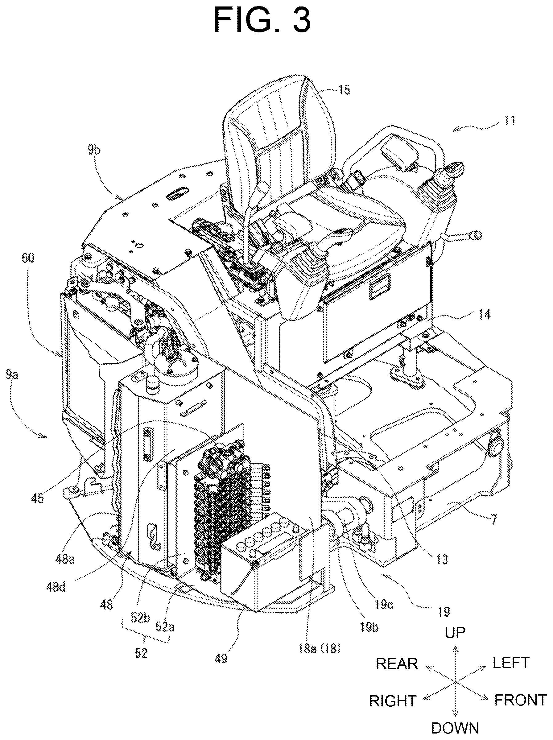 Patent US12345016 Figure 3 – Construction machine