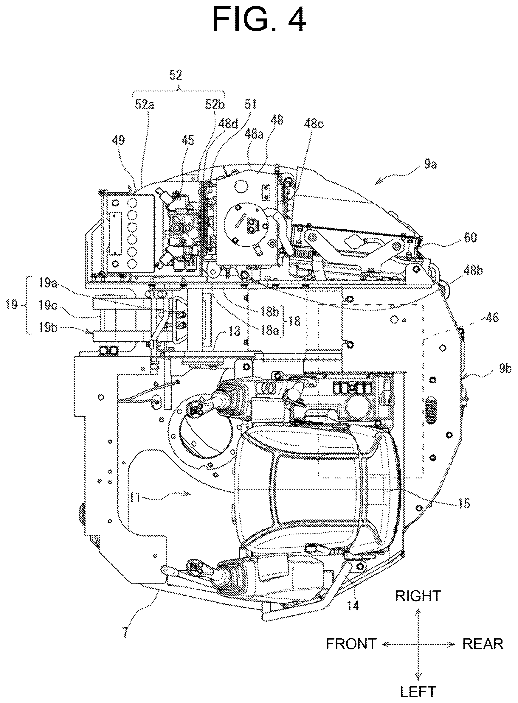 Patent US12345016 Figure 4 – Construction machine