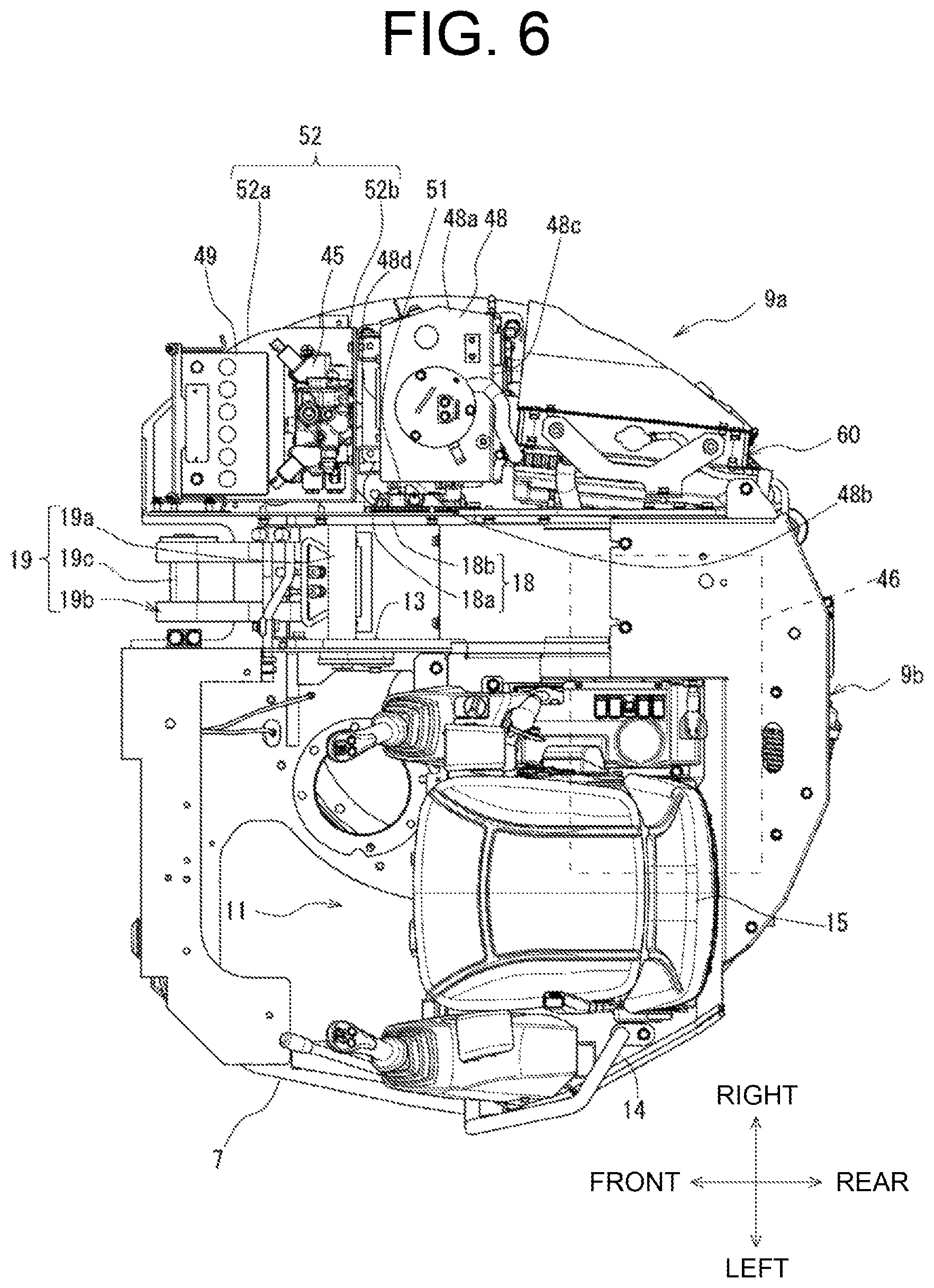 Patent US12345016 Figure 6 – Construction machine