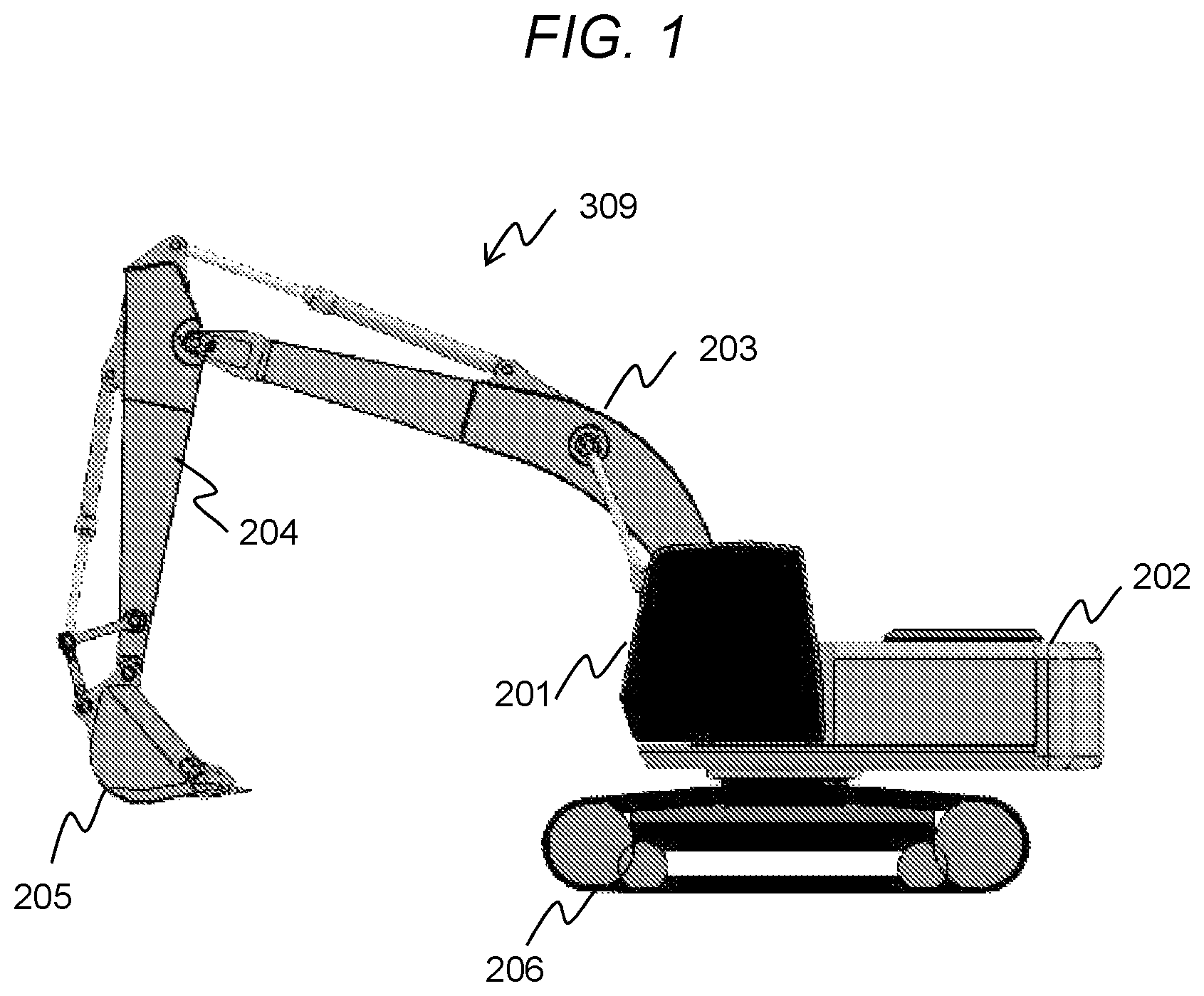 Patent US12345018 Figure 1 – Work machine and work machine system