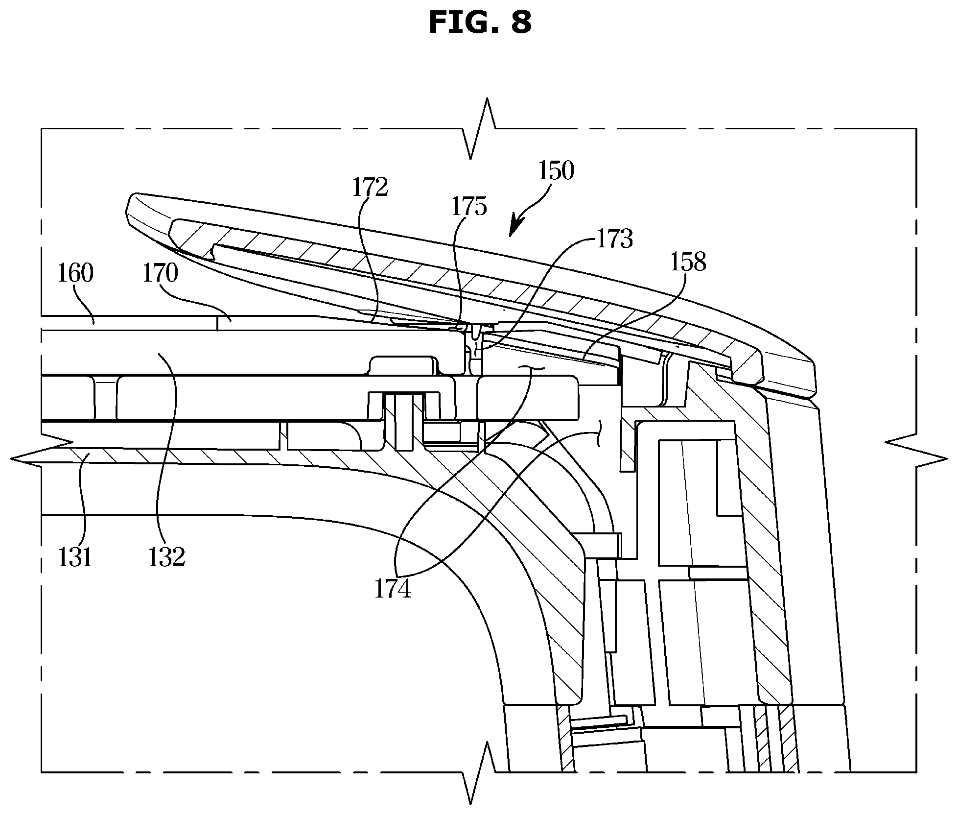 Patent US12345030 Figure 8 – Water discharge unit and water purifier including same