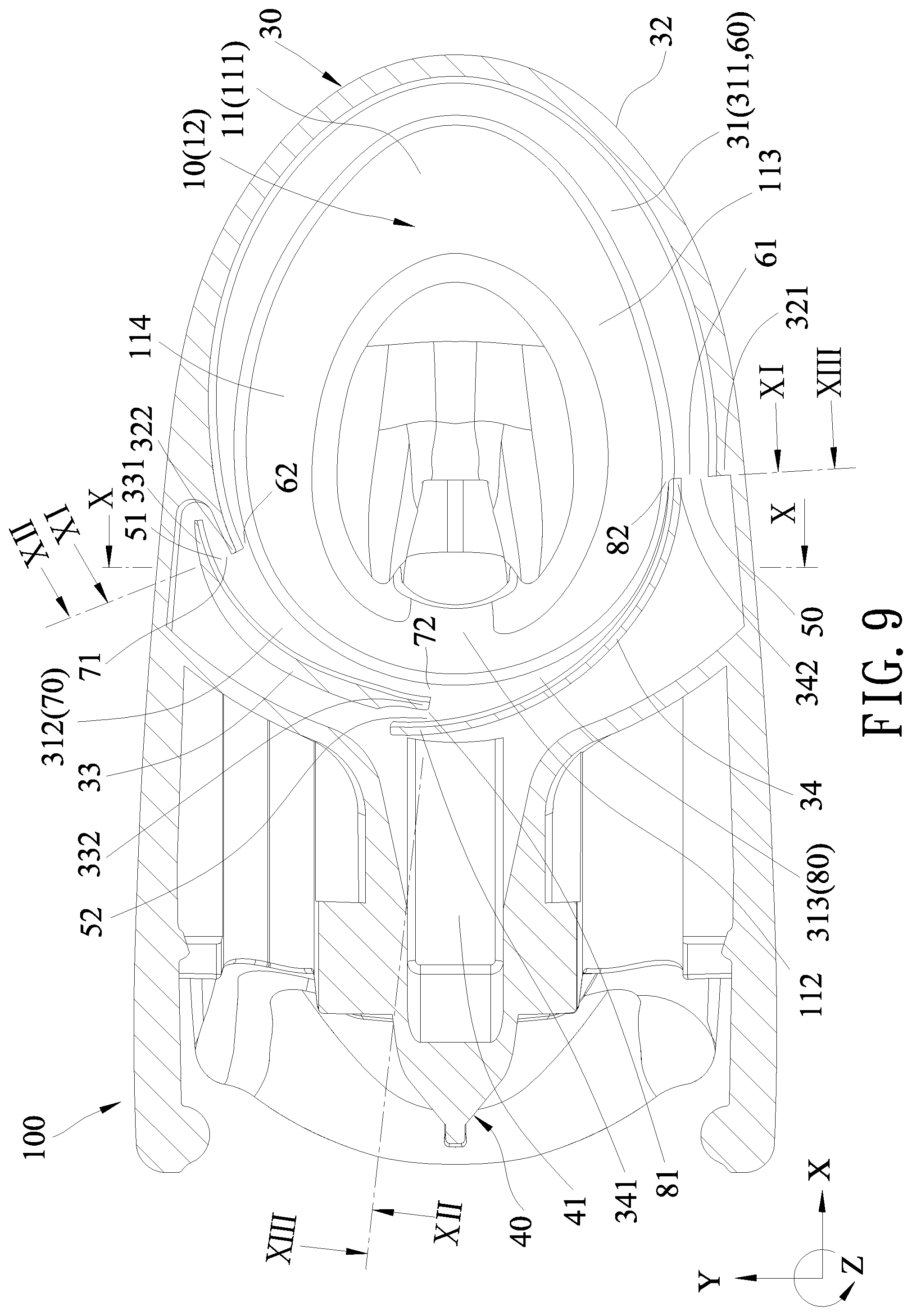 Patent US12345033 Figure 9 – Vortex flush toilet
