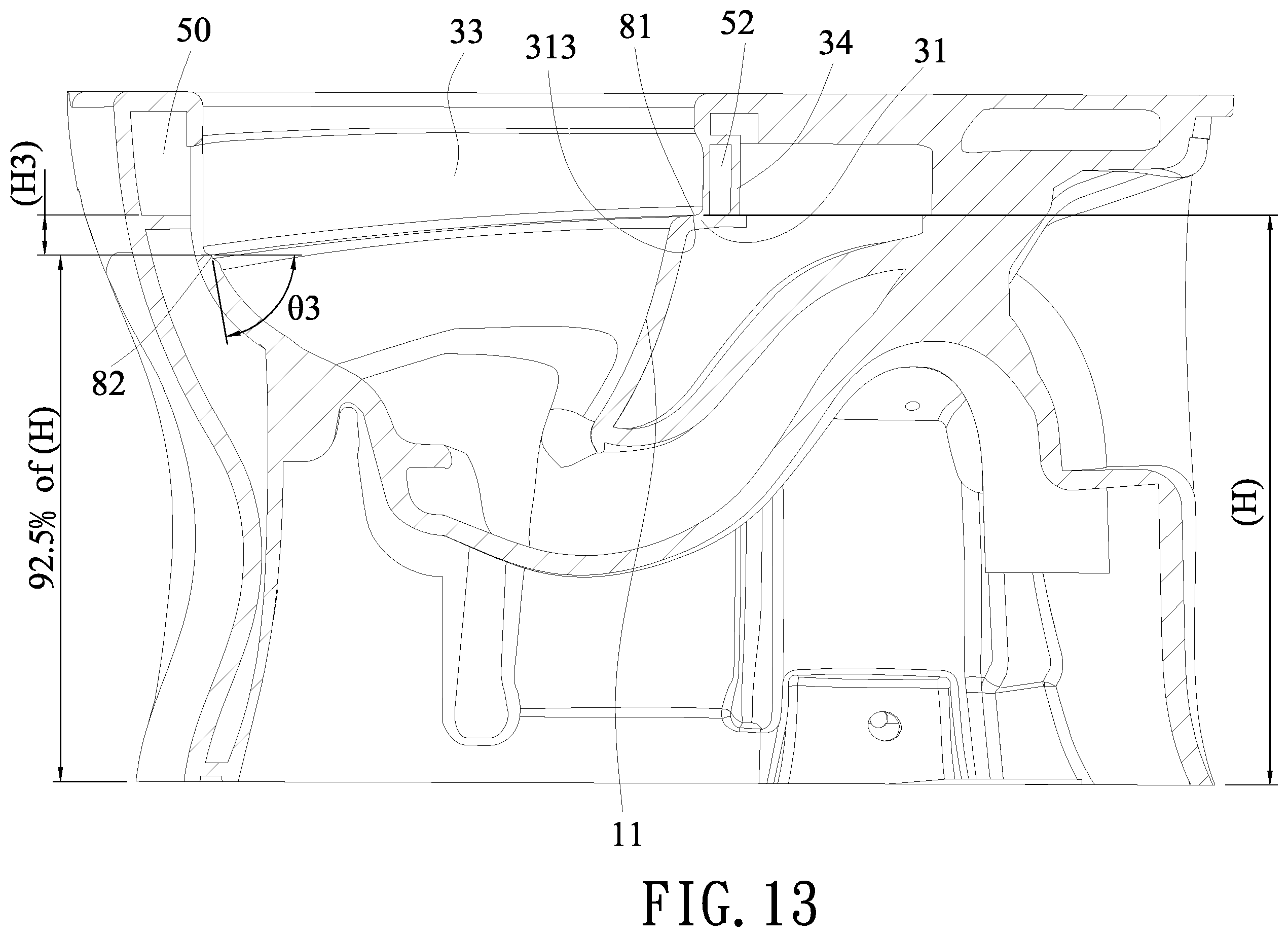 Patent US12345033 Figure 13 – Vortex flush toilet