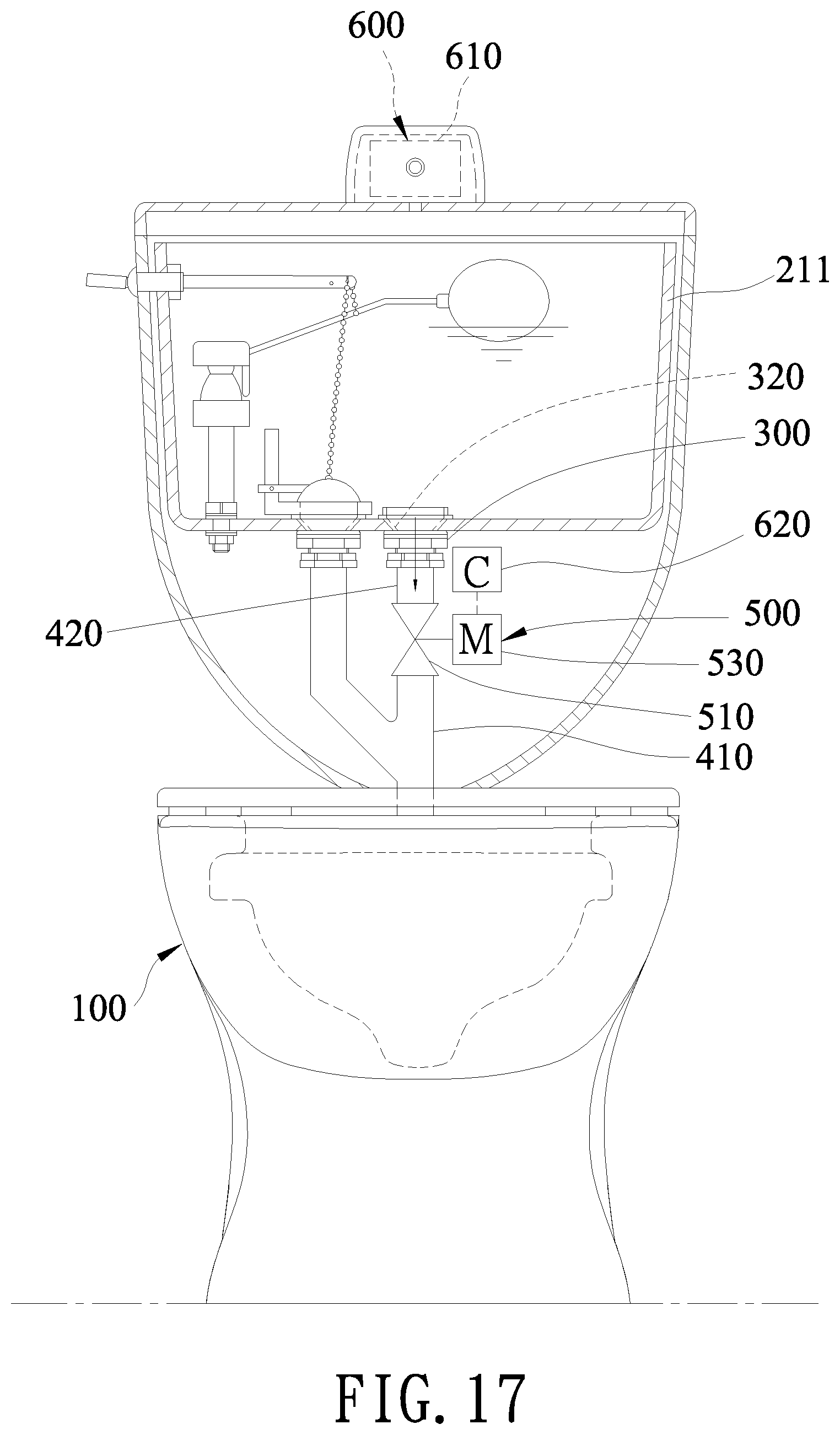 Patent US12345033 Figure 17 – Vortex flush toilet