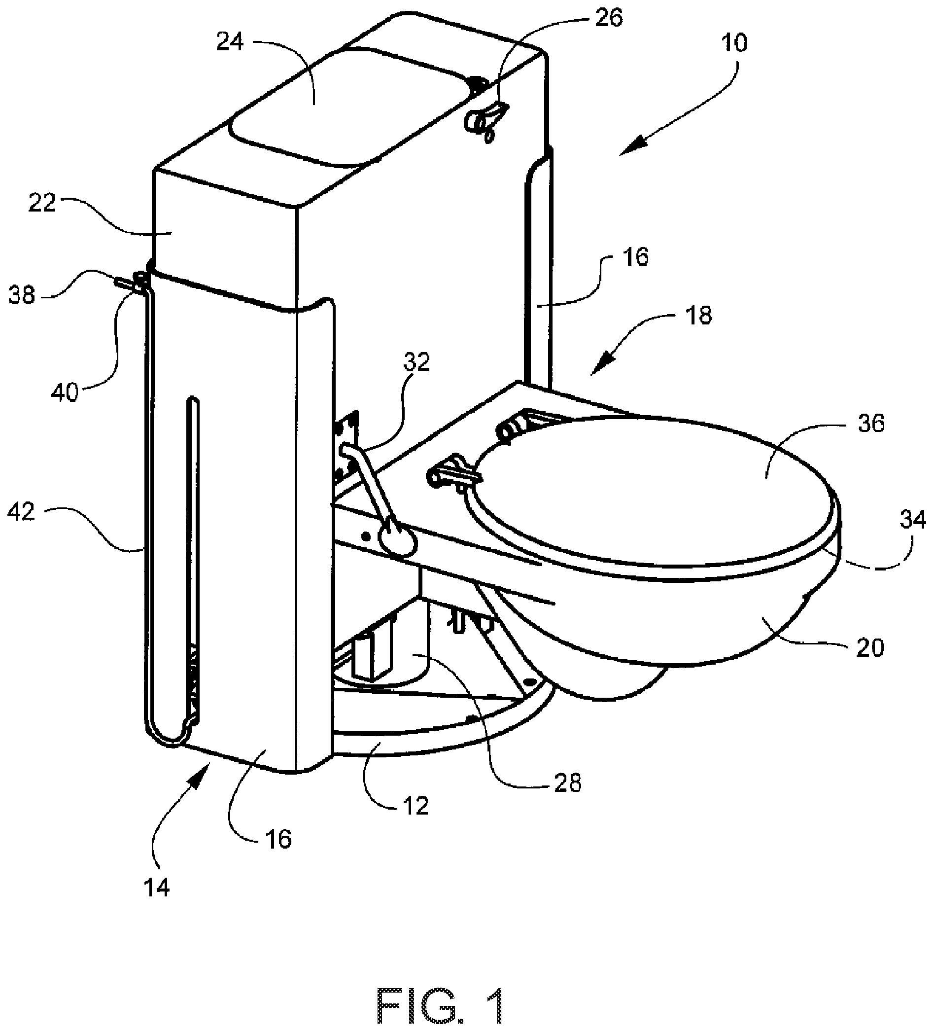 Patent US12345034 — Toilet — Figure 1