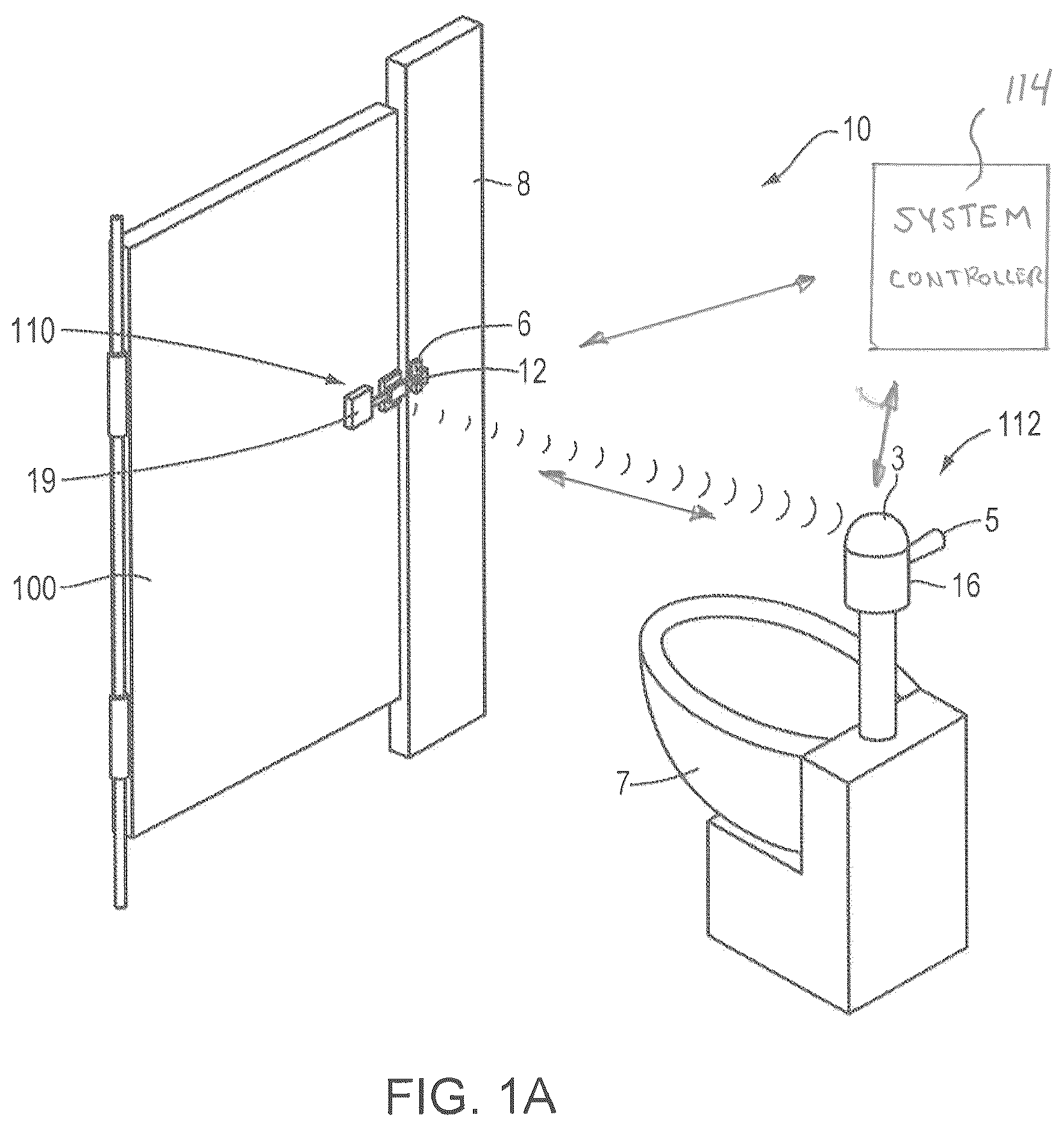 Patent US12345036 — Programmable toilet flush initiating, monitoring and management system and method thereof — Figure 1