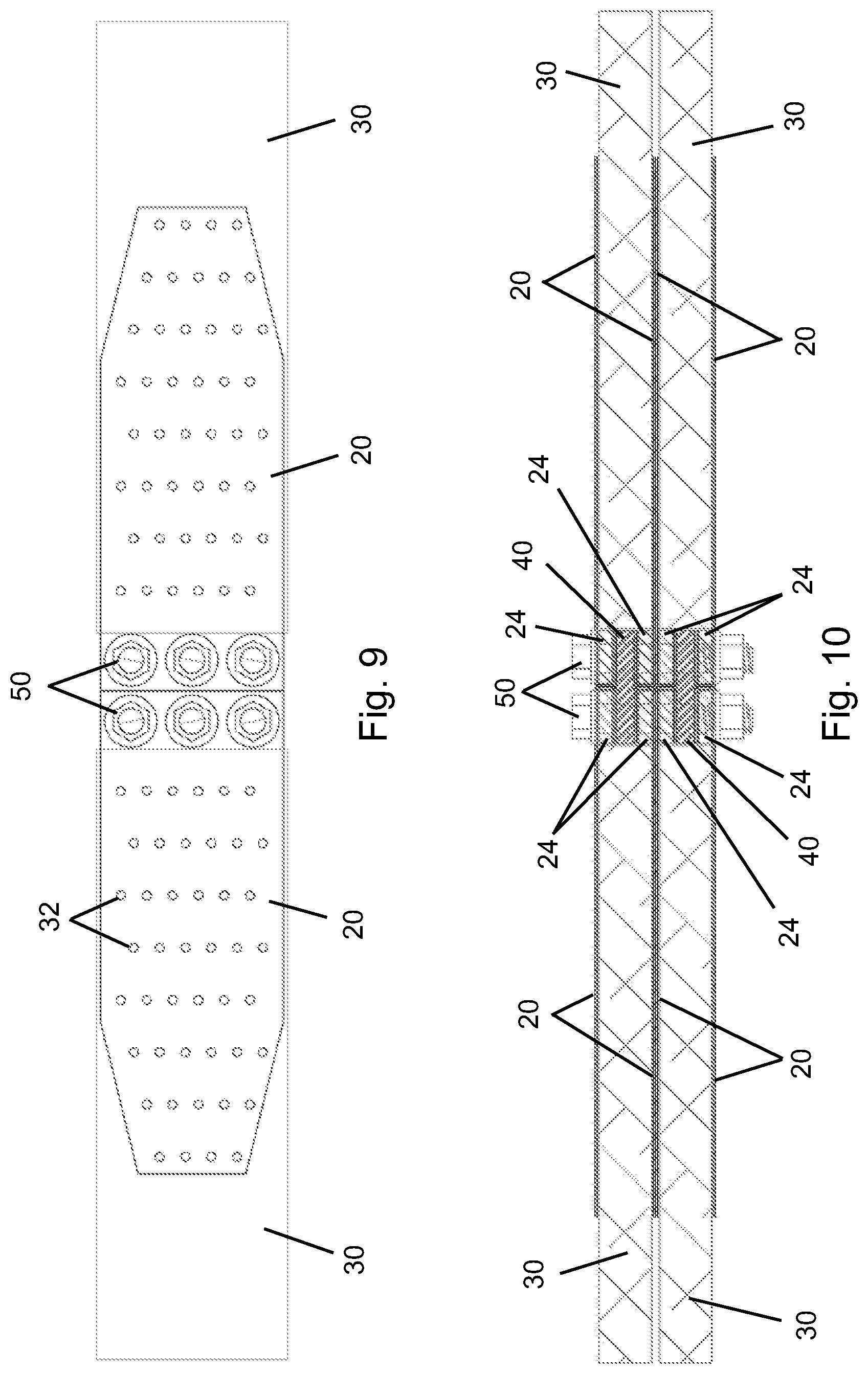 Patent US12345037 Figure 4 – Bolted truss splice