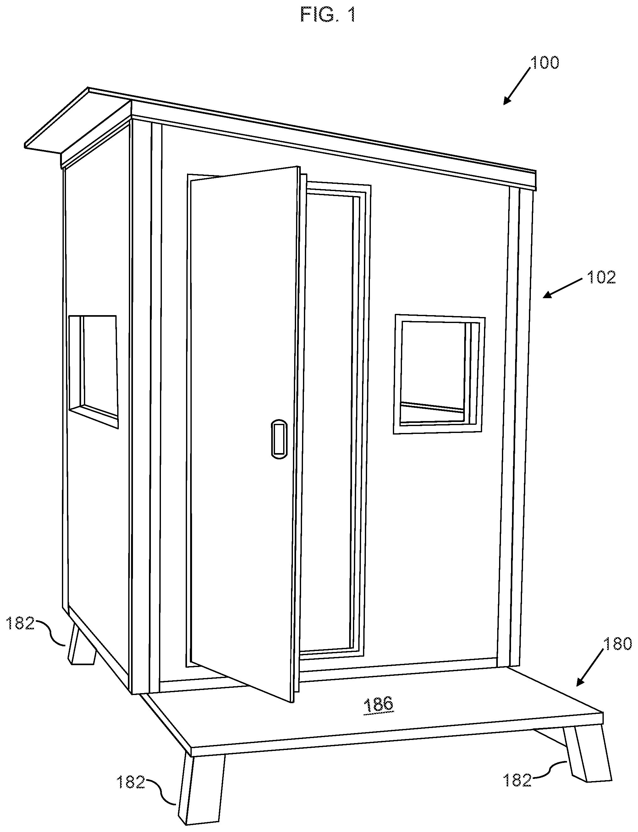 Patent US12345039 Figure 1 – Modular building system
