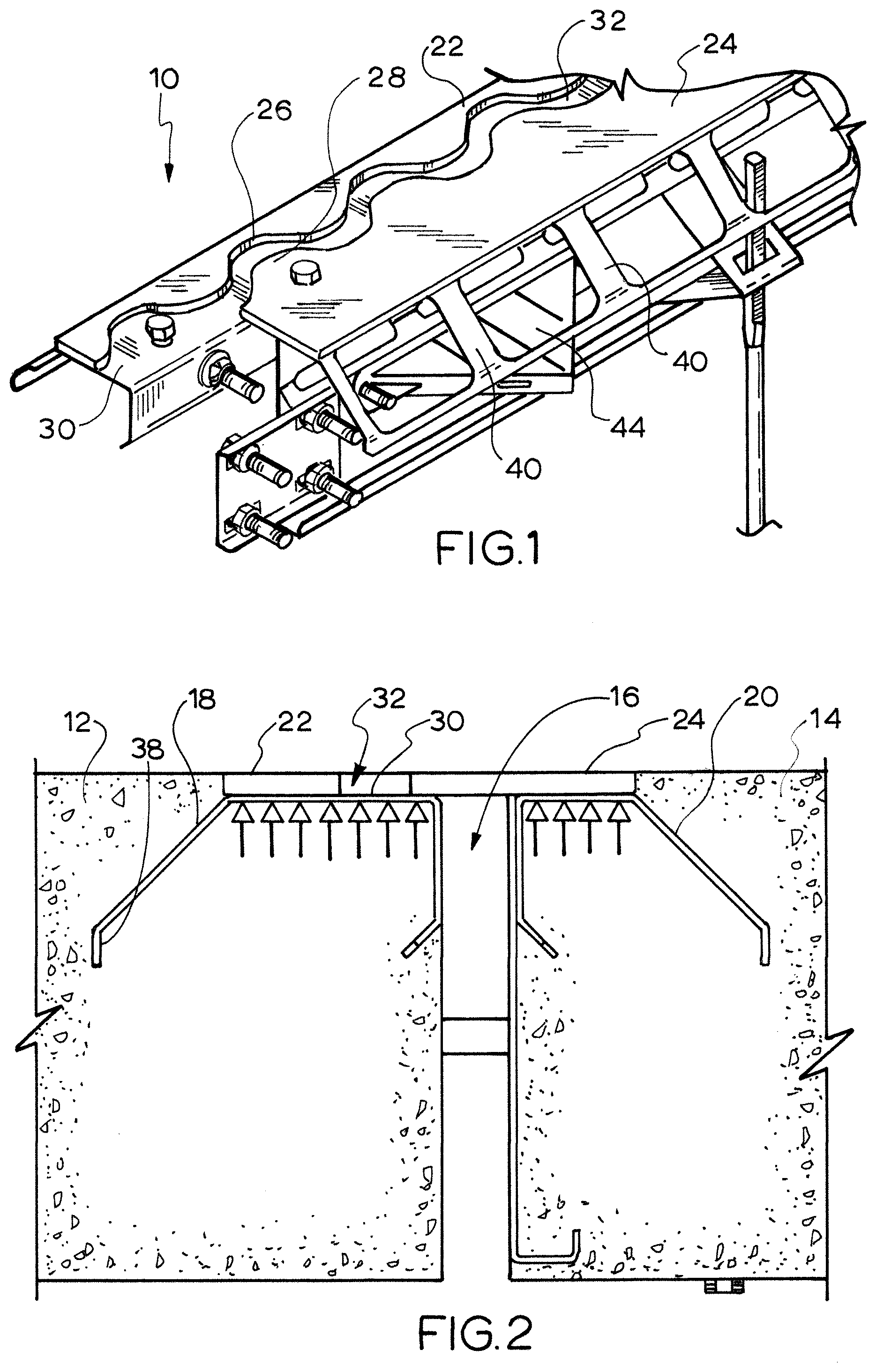 Patent US12345042 Figure 1 – Edge protection system—floating cover plate on intersection