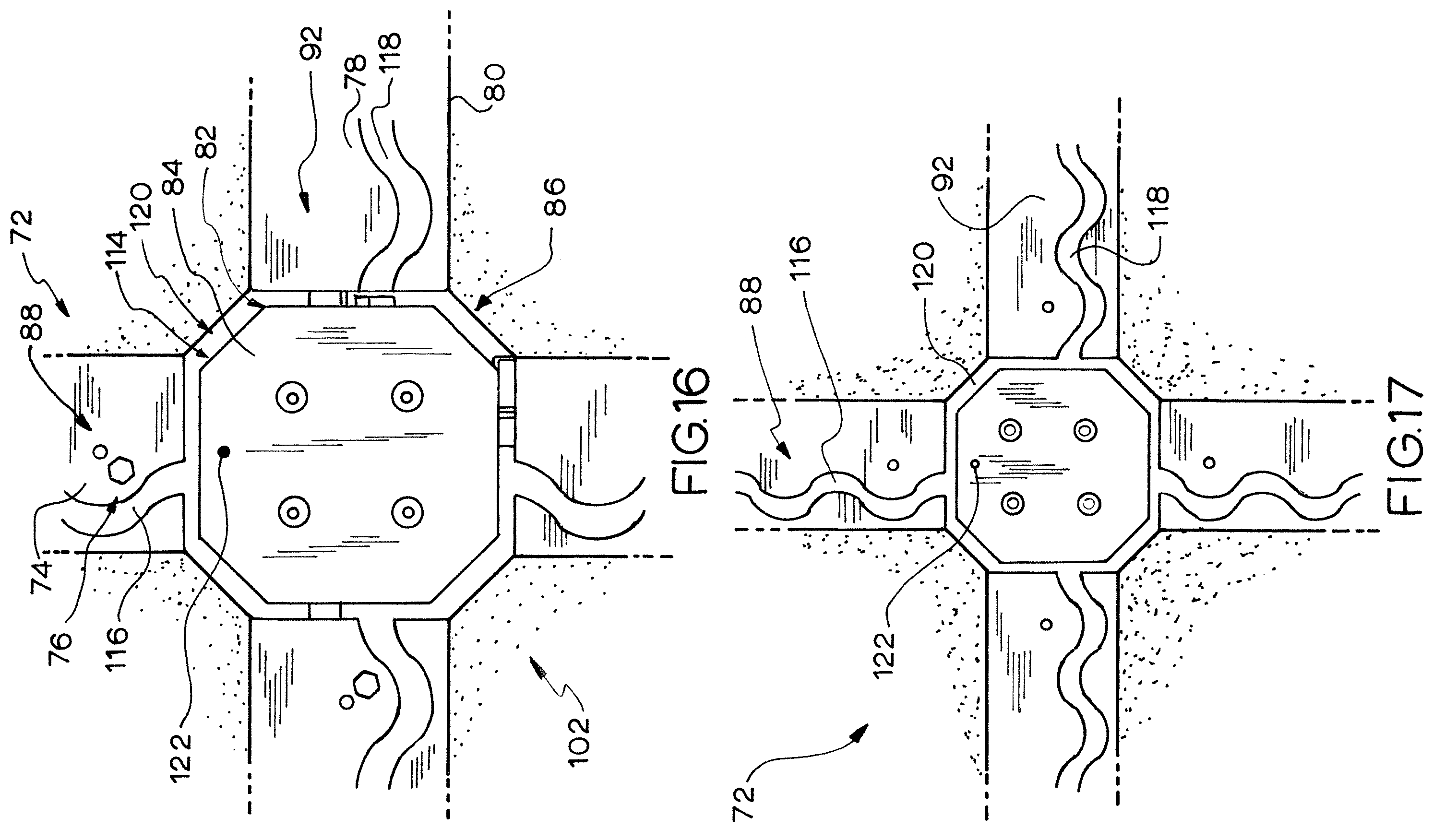 Patent US12345042 Figure 8 – Edge protection system—floating cover plate on intersection