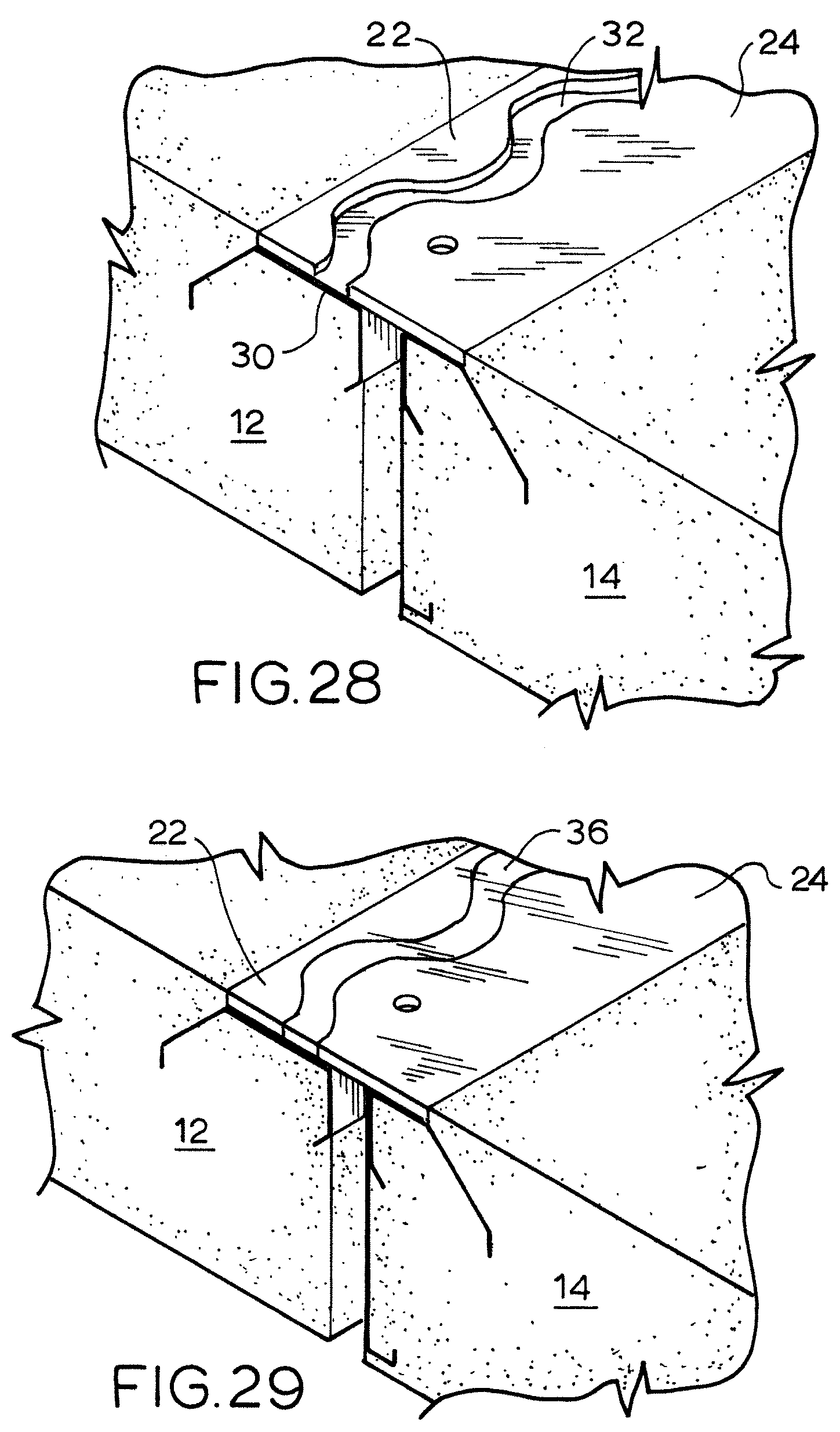 Patent US12345042 Figure 14 – Edge protection system—floating cover plate on intersection