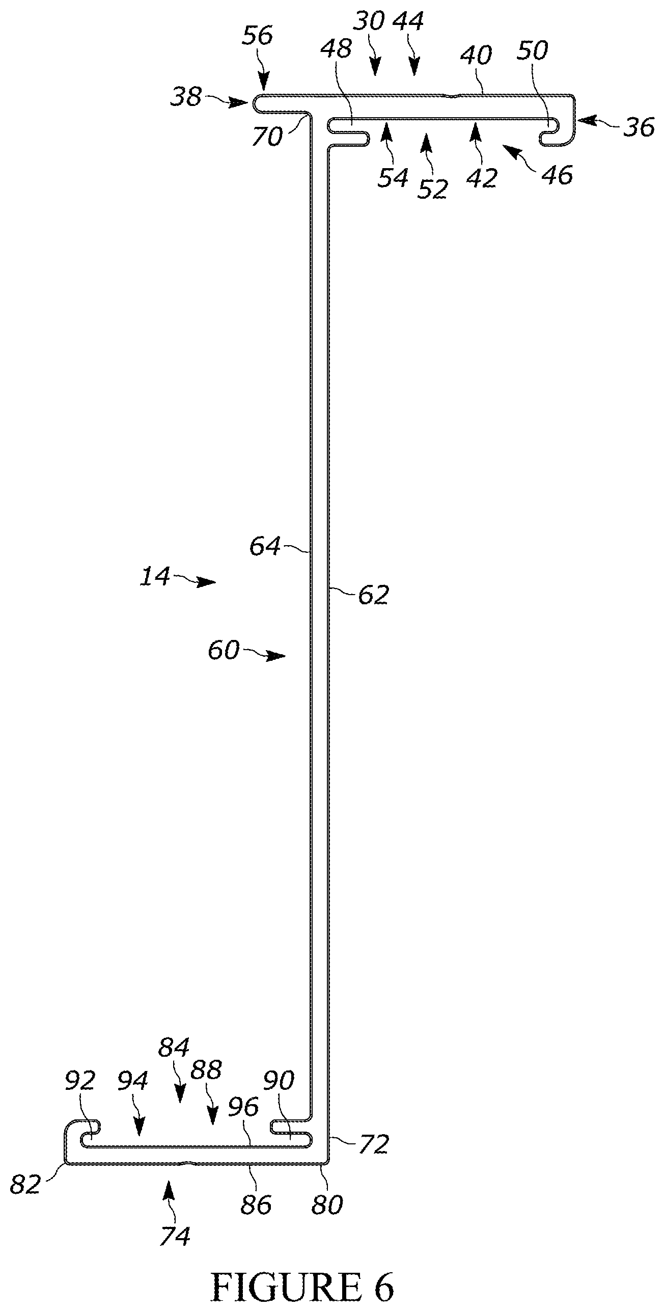 Patent US12345043 Figure 6 – Adjustable support system for a building structure and a wall structure having an adjustable support system