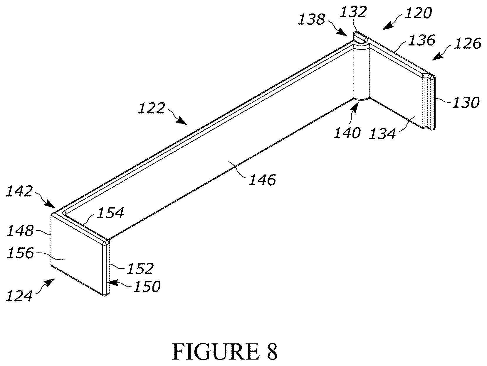 Patent US12345043 Figure 8 – Adjustable support system for a building structure and a wall structure having an adjustable support system