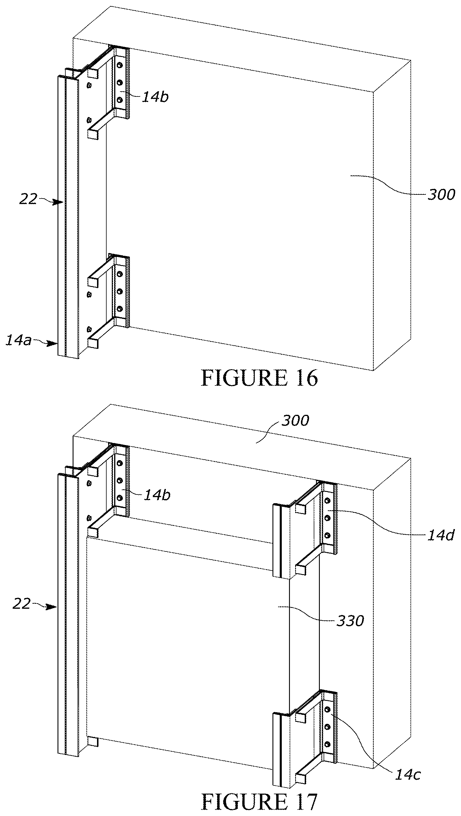 Patent US12345043 Figure 15 – Adjustable support system for a building structure and a wall structure having an adjustable support system
