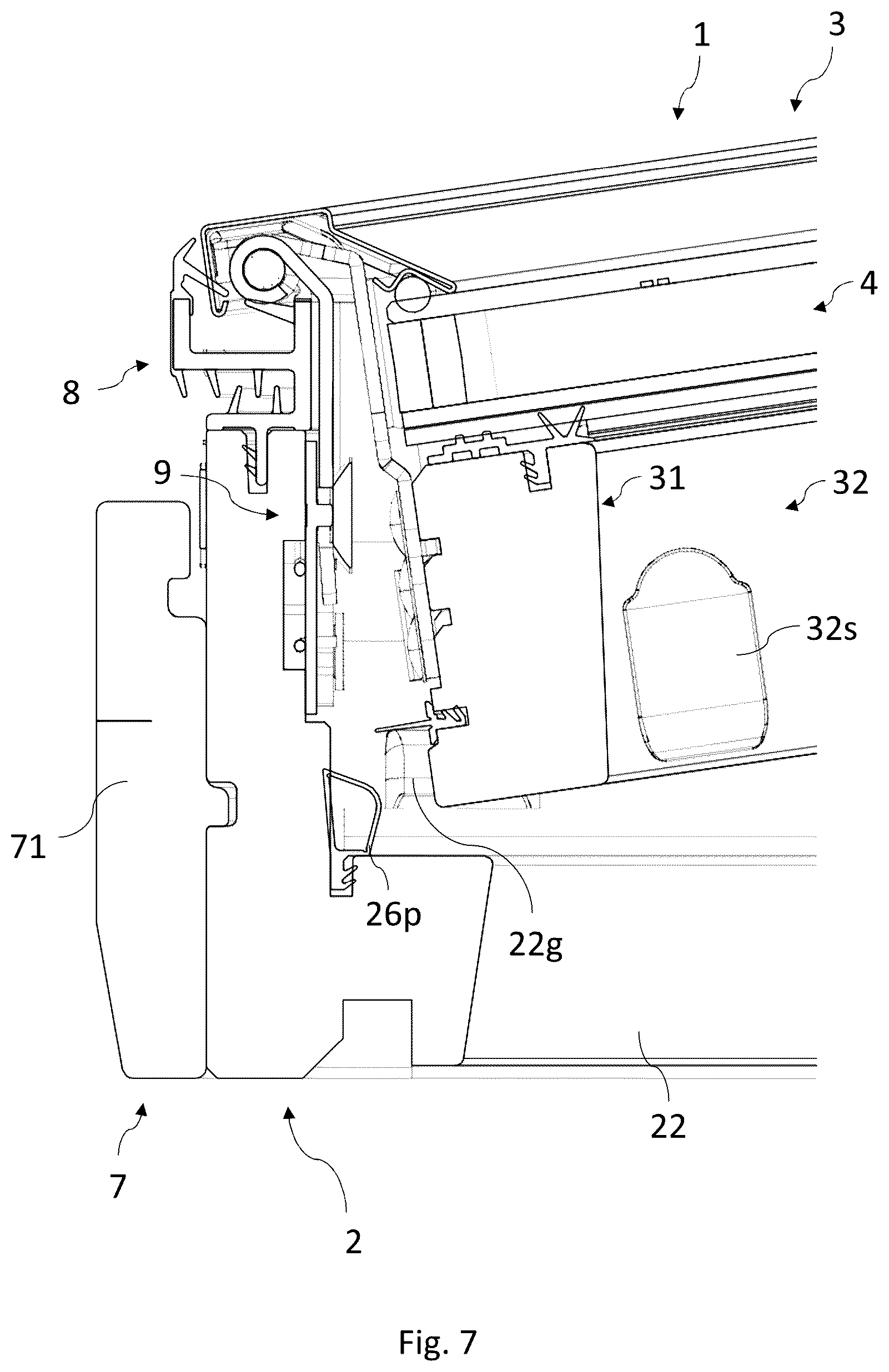 Patent US12345047 Figure 7 – Roof window comprising releasable components