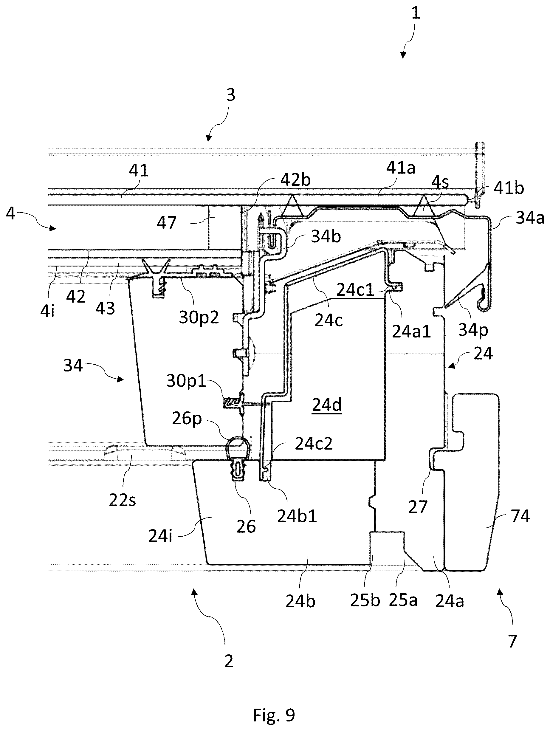 Patent US12345047 Figure 9 – Roof window comprising releasable components
