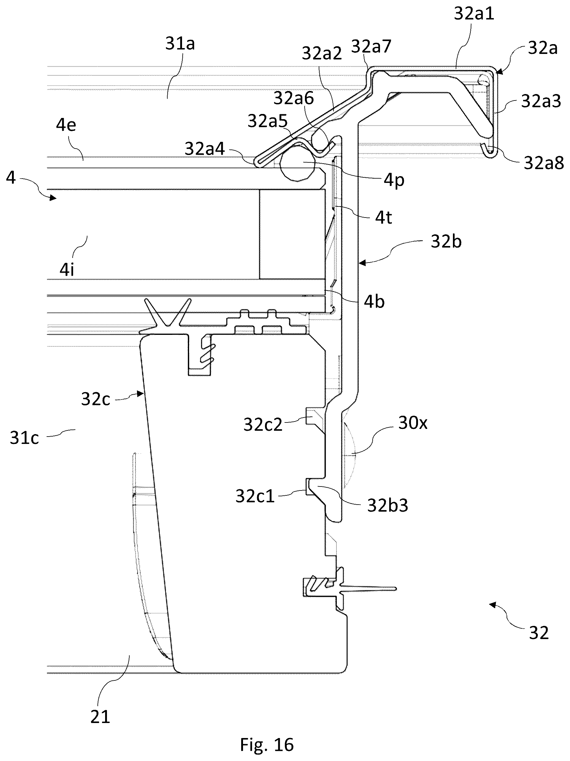 Patent US12345047 Figure 16 – Roof window comprising releasable components