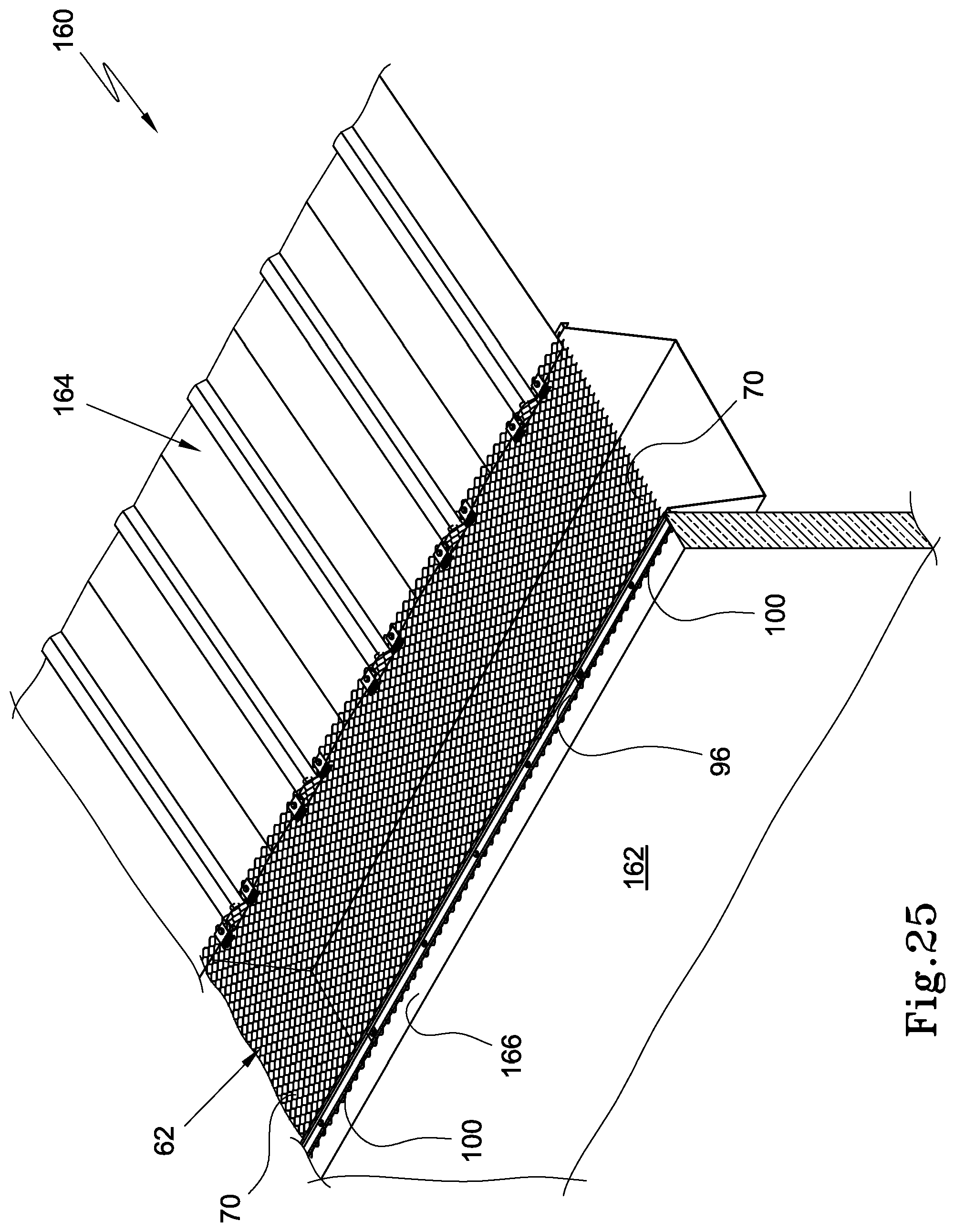 Patent US12345048 Figure 19 – Gutter installation and gutter mesh fastener