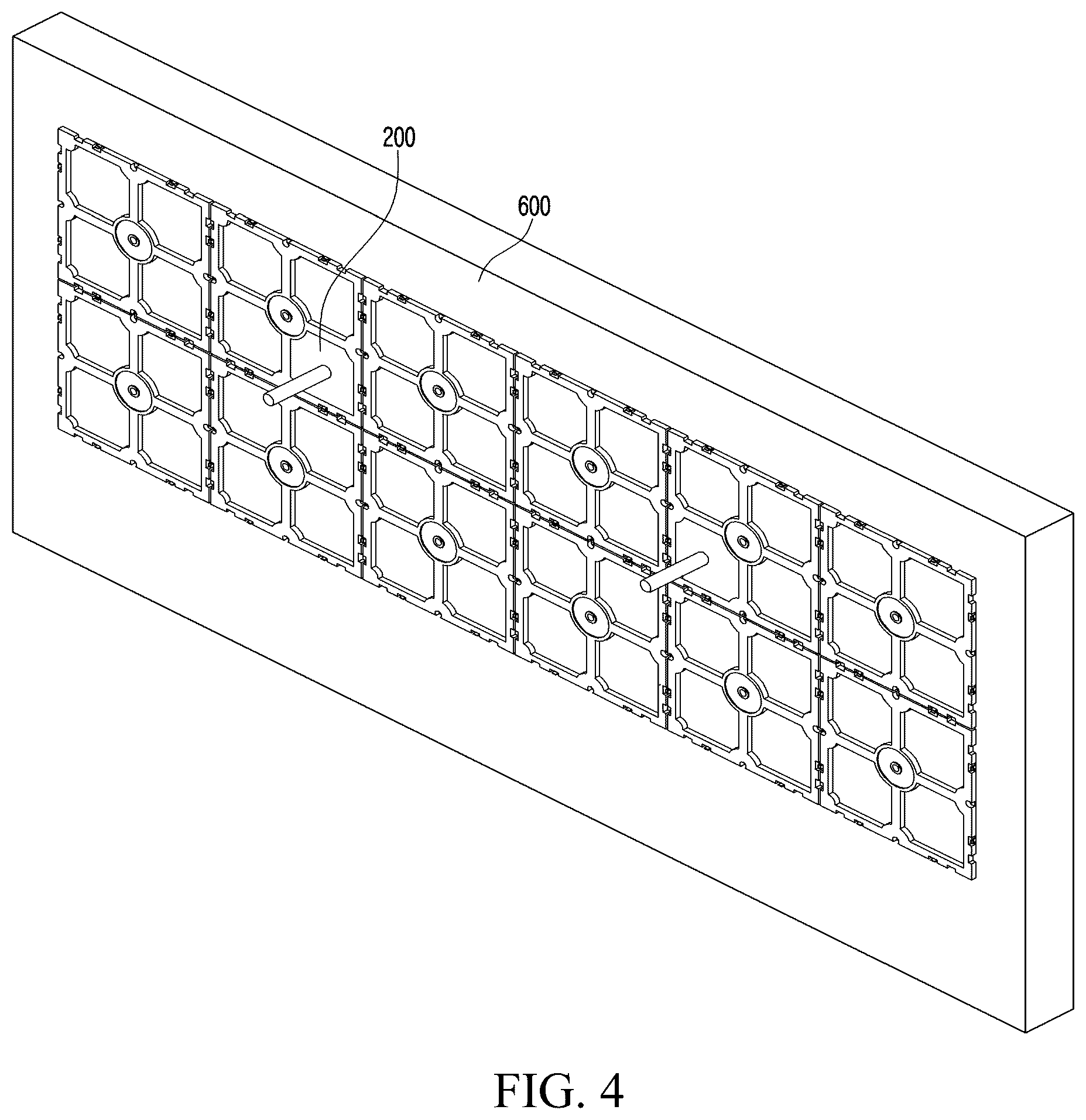 Patent US12345050 Figure 10 – System wall for building interior
