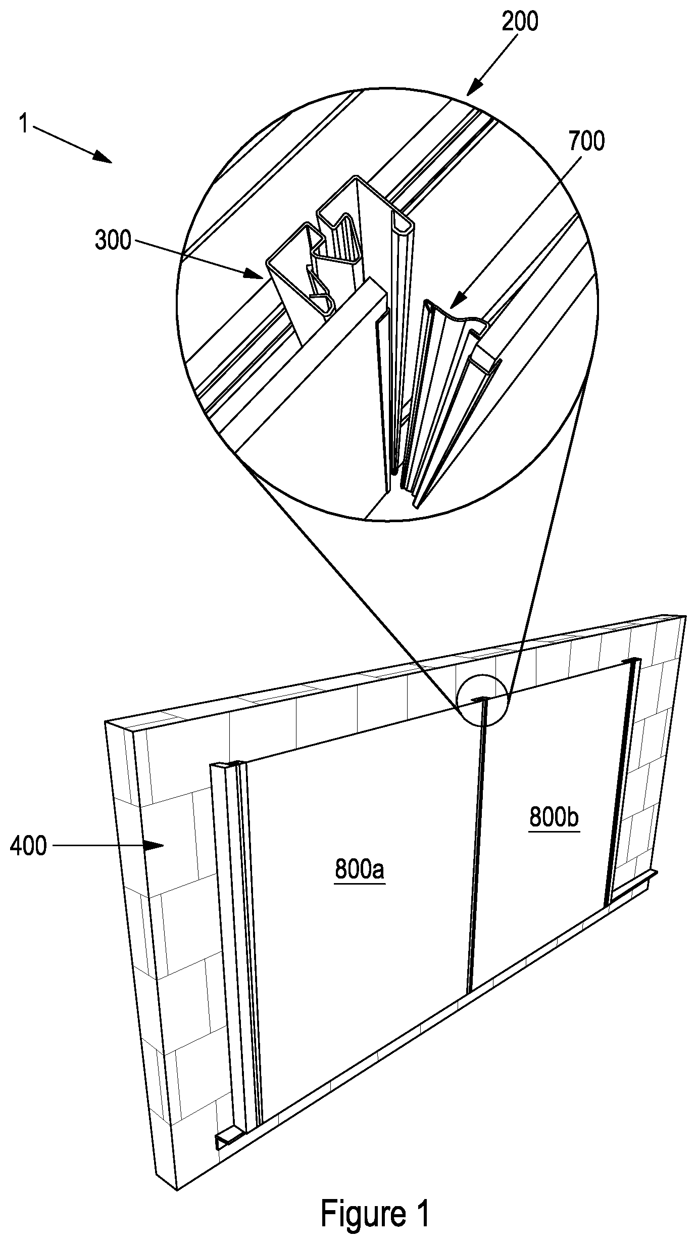 Patent US12345051 Figure 1 – Panel mounting system