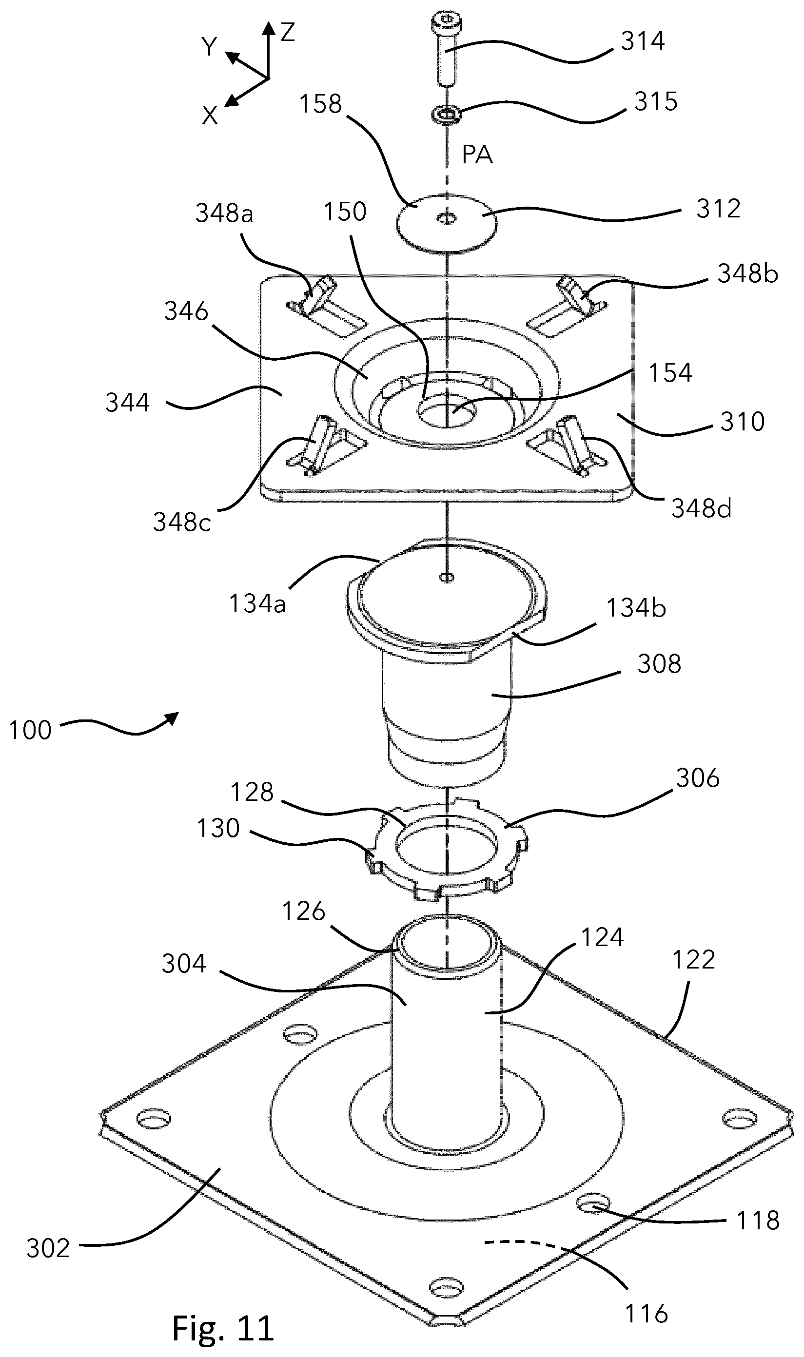Patent US12345054 Figure 7 – Floor support system