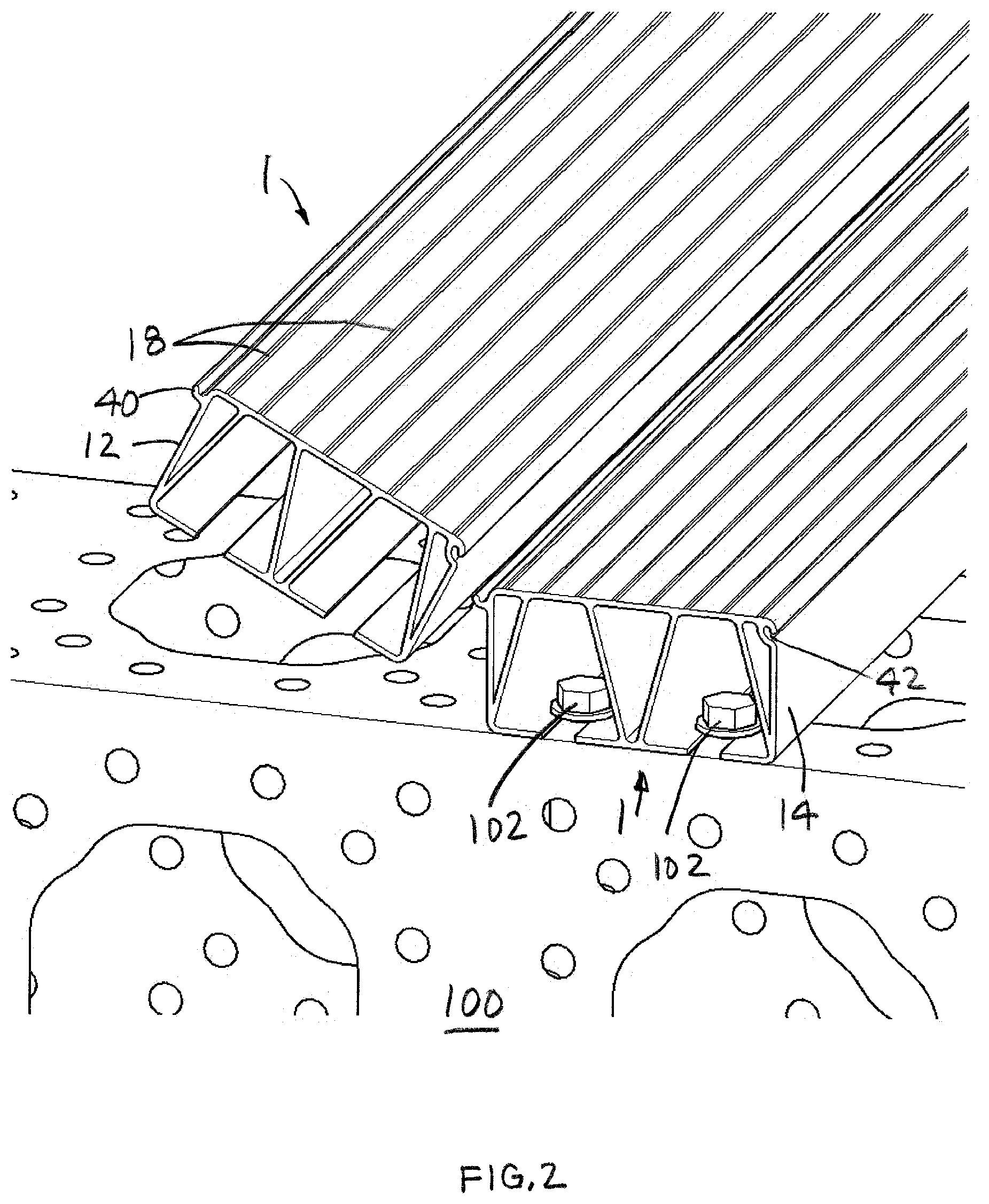 Patent US12345055 Figure 2 – Aluminum extruded plank