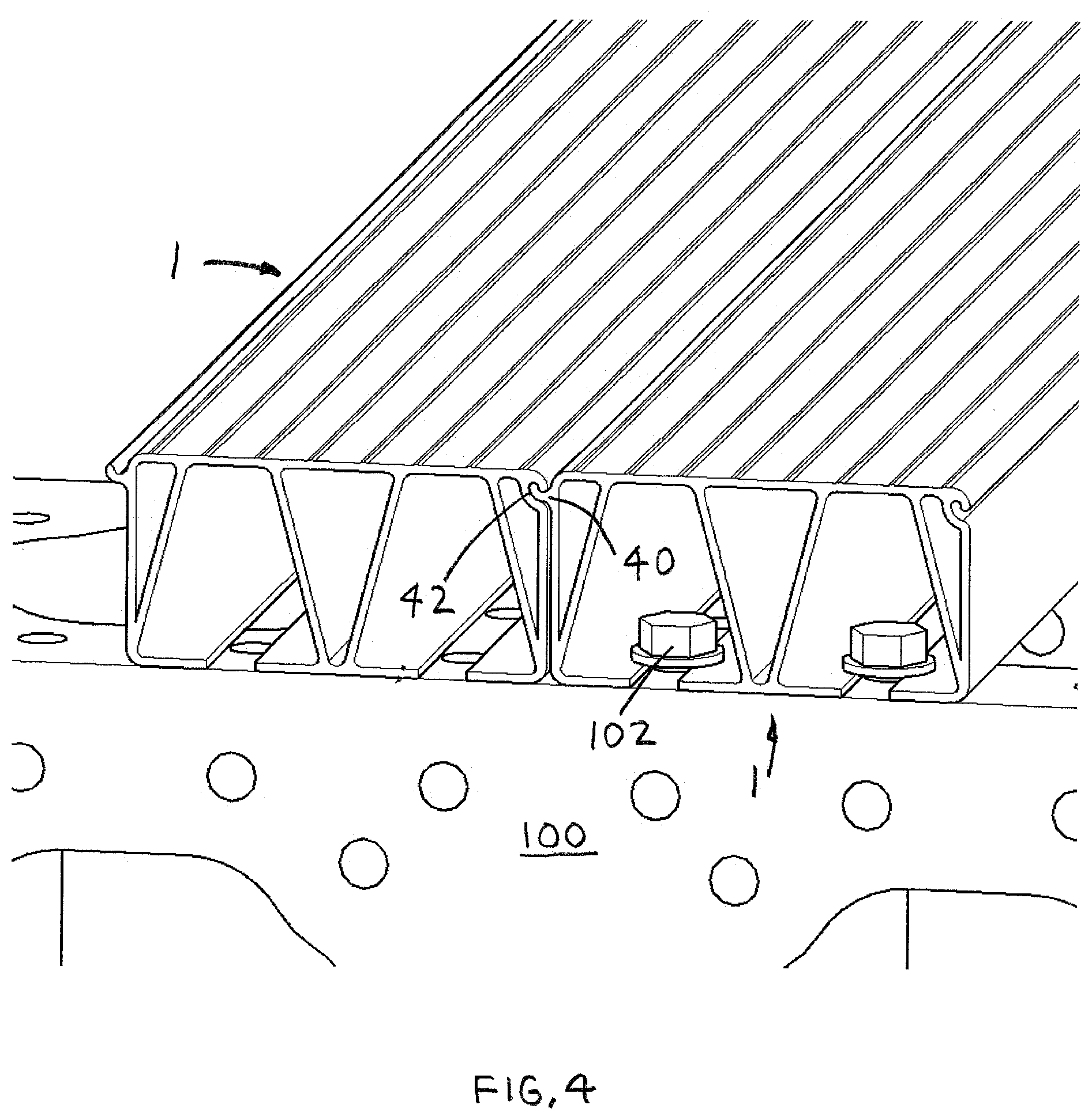Patent US12345055 Figure 4 – Aluminum extruded plank