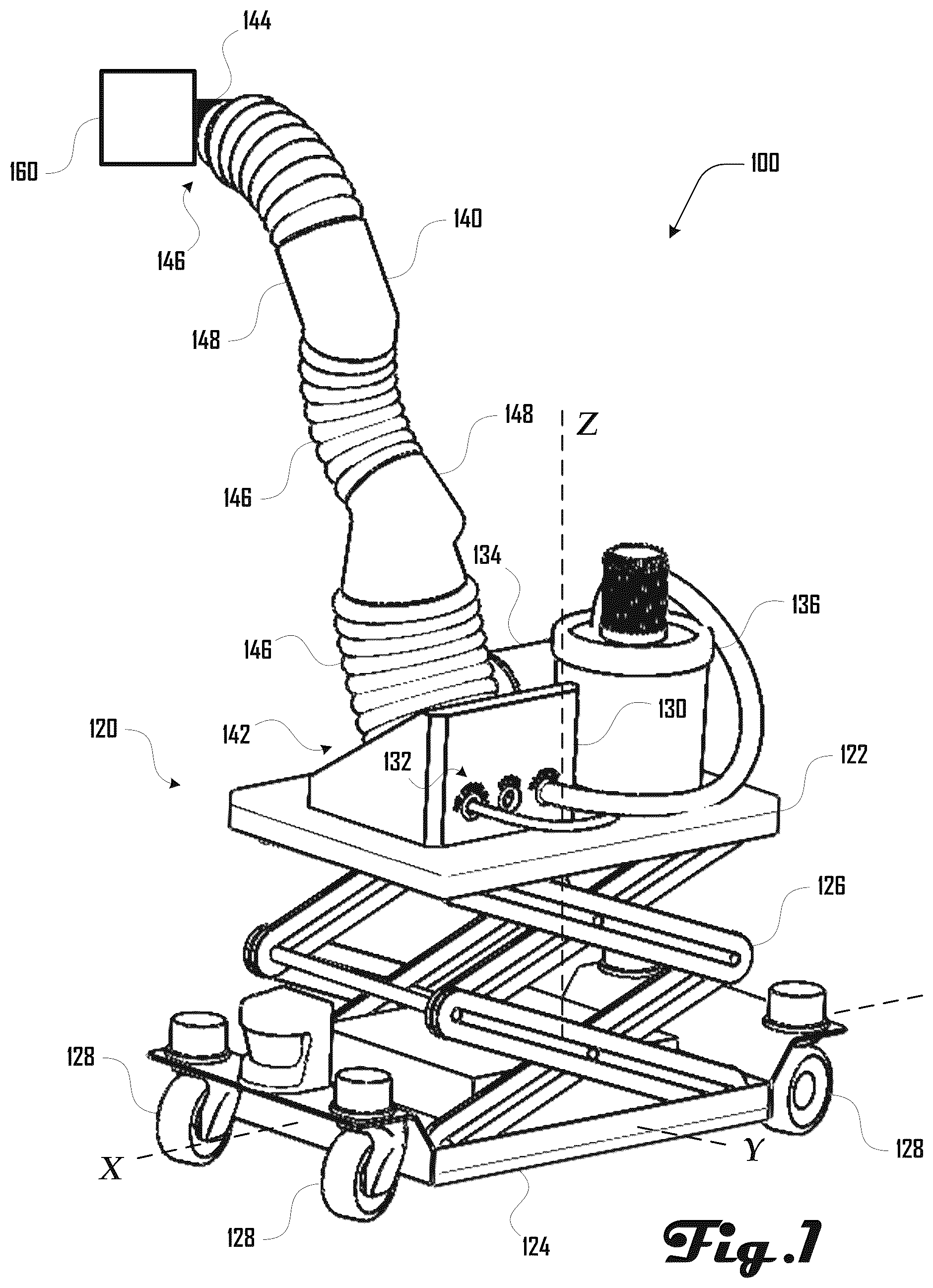 Patent US12345057 Figure 1 – Automated drywall painting system and method