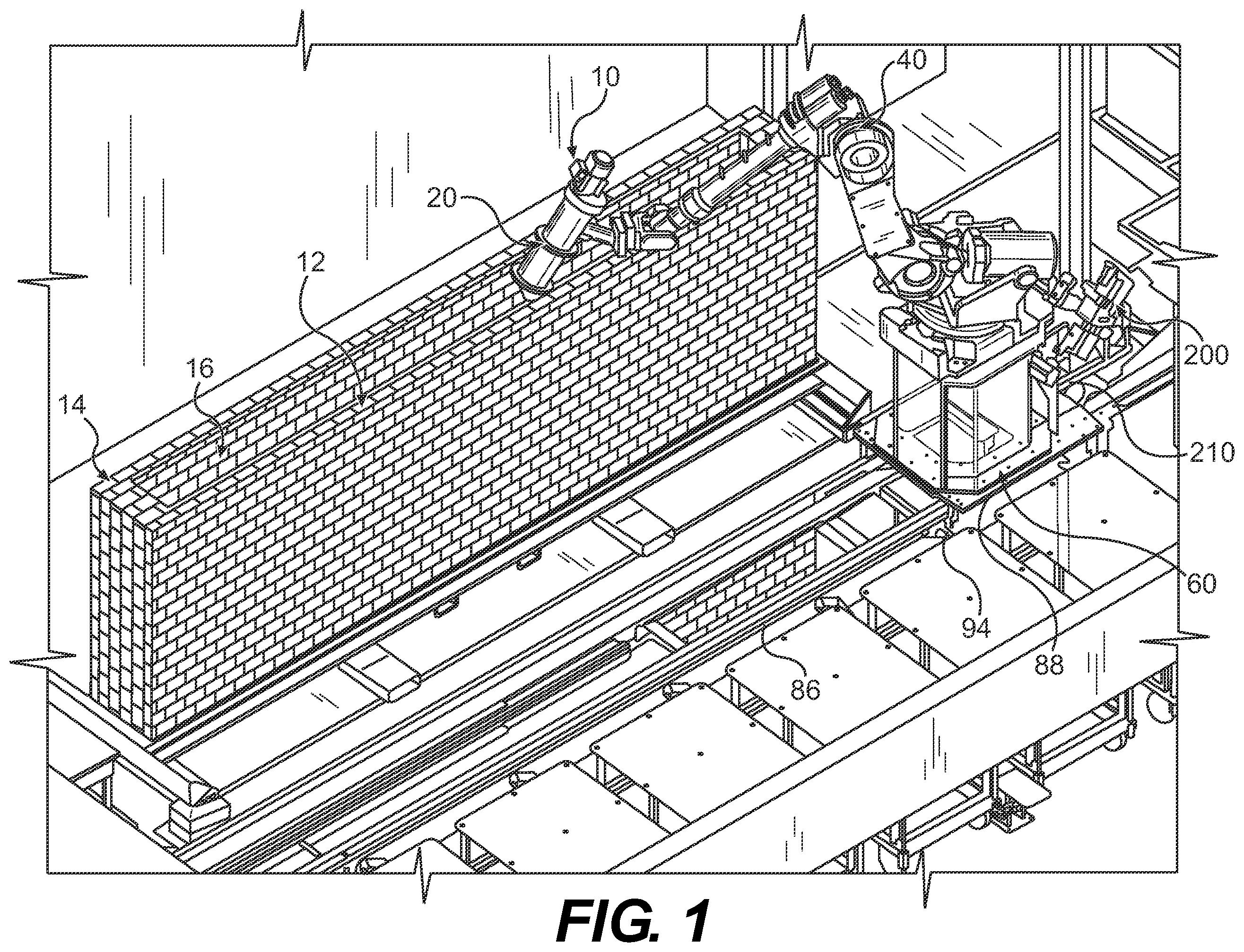 Patent US12345059 Figure 1 – Mortar applicator and mortar application system having same