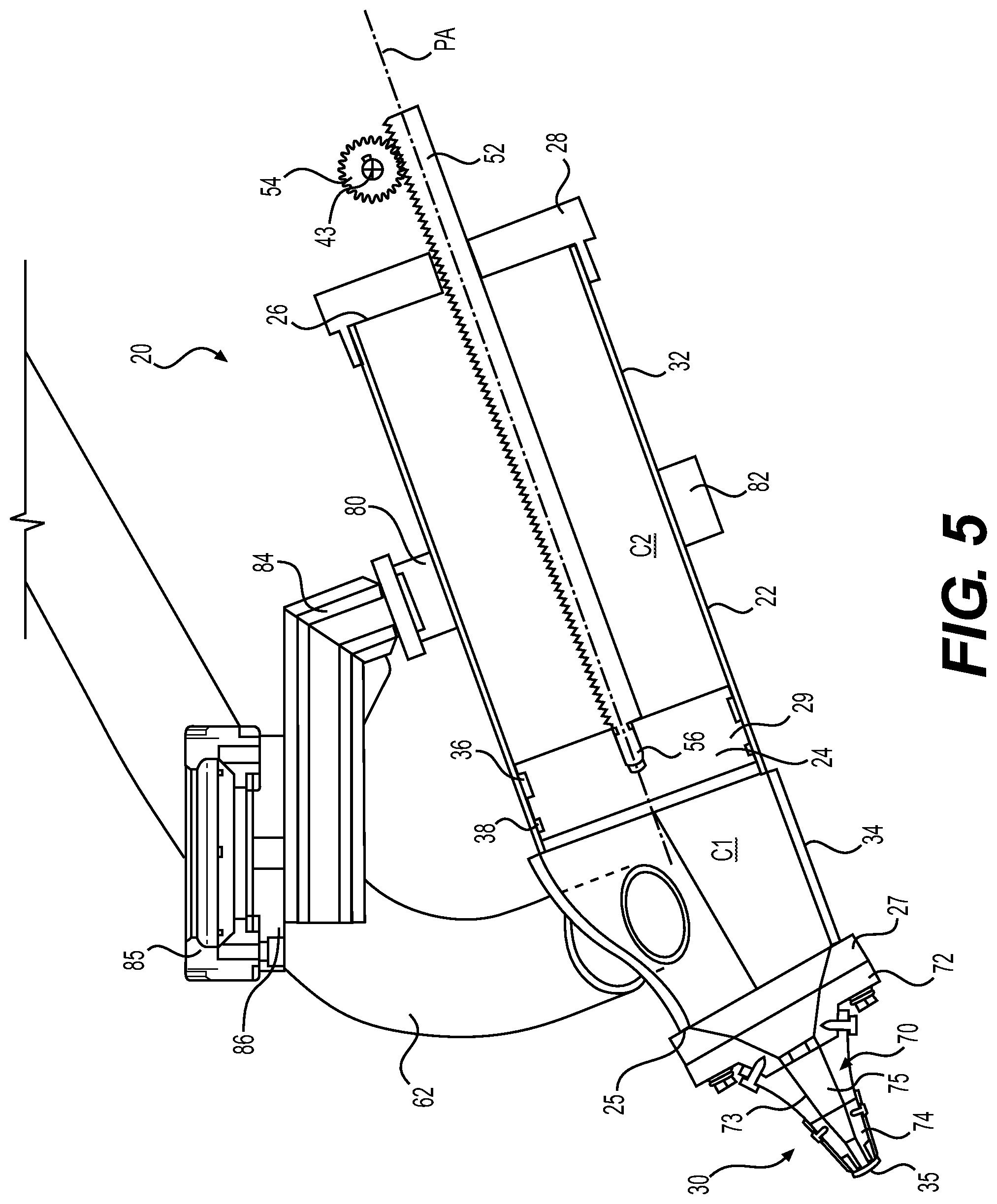 Patent US12345059 Figure 5 – Mortar applicator and mortar application system having same
