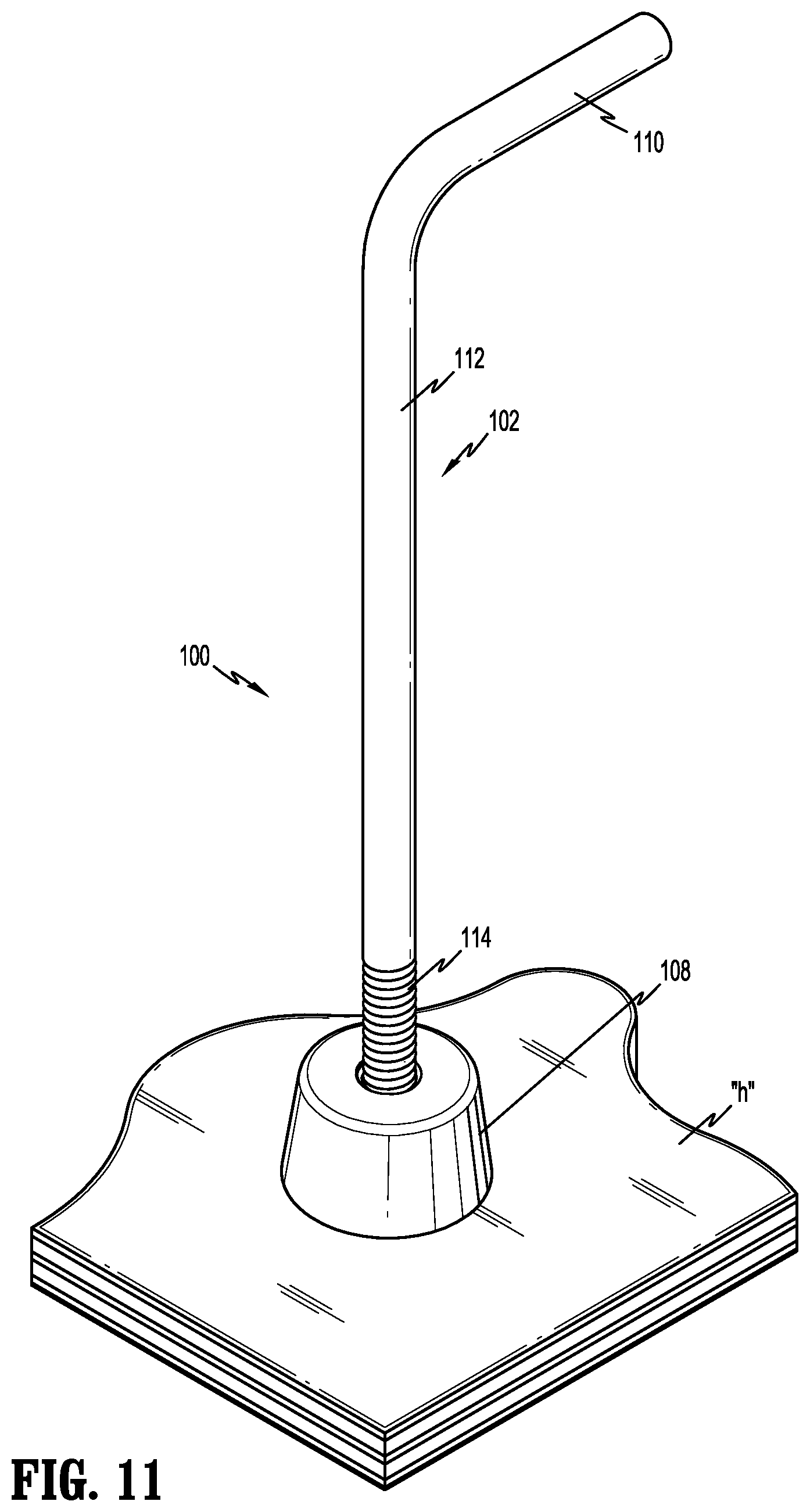 Patent US12345060 Figure 8 – Construction anchor apparatus and system and methodology of use