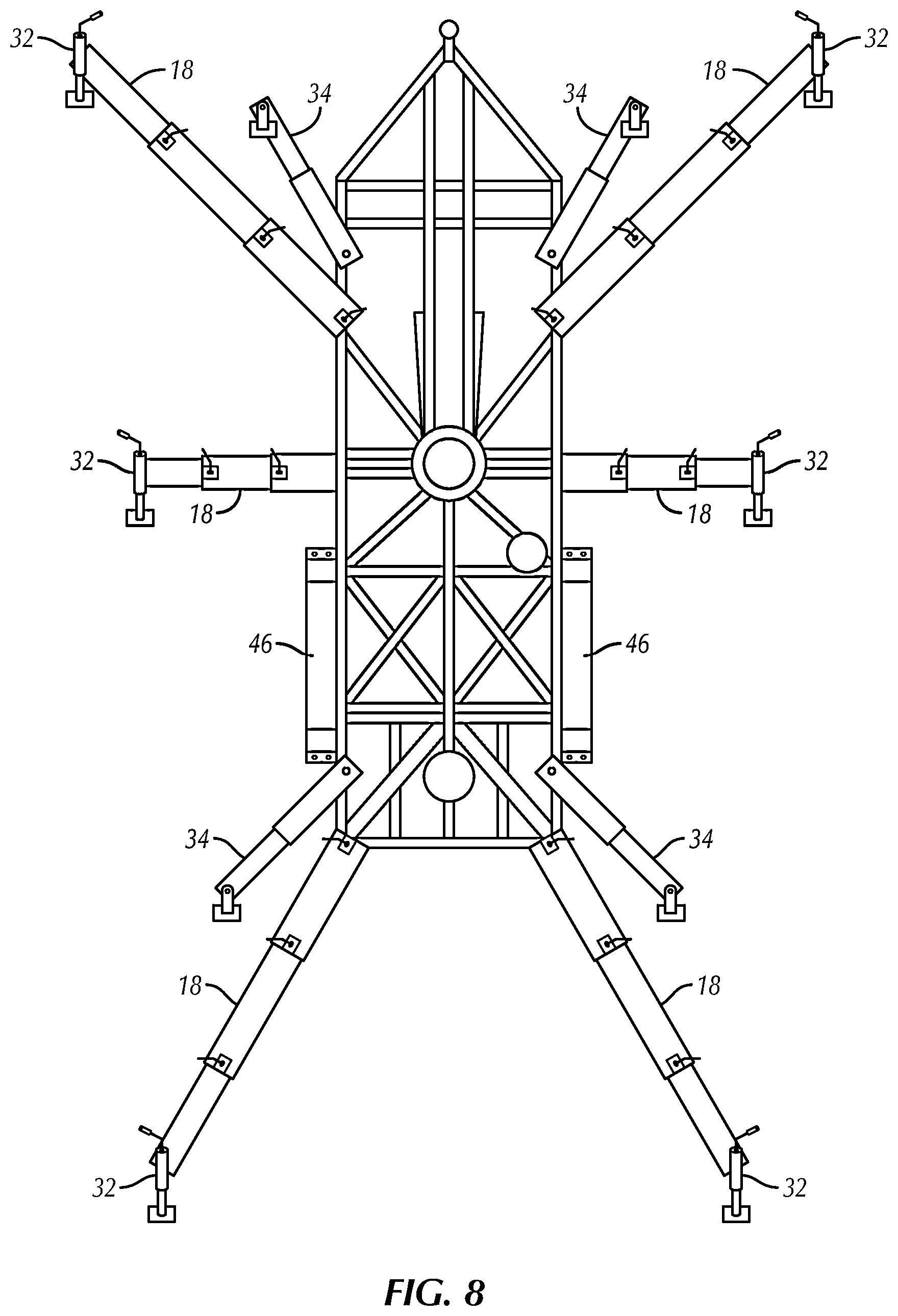 Patent US12345062 Figure 9 – High-intensity, telescoping light tower with safety features