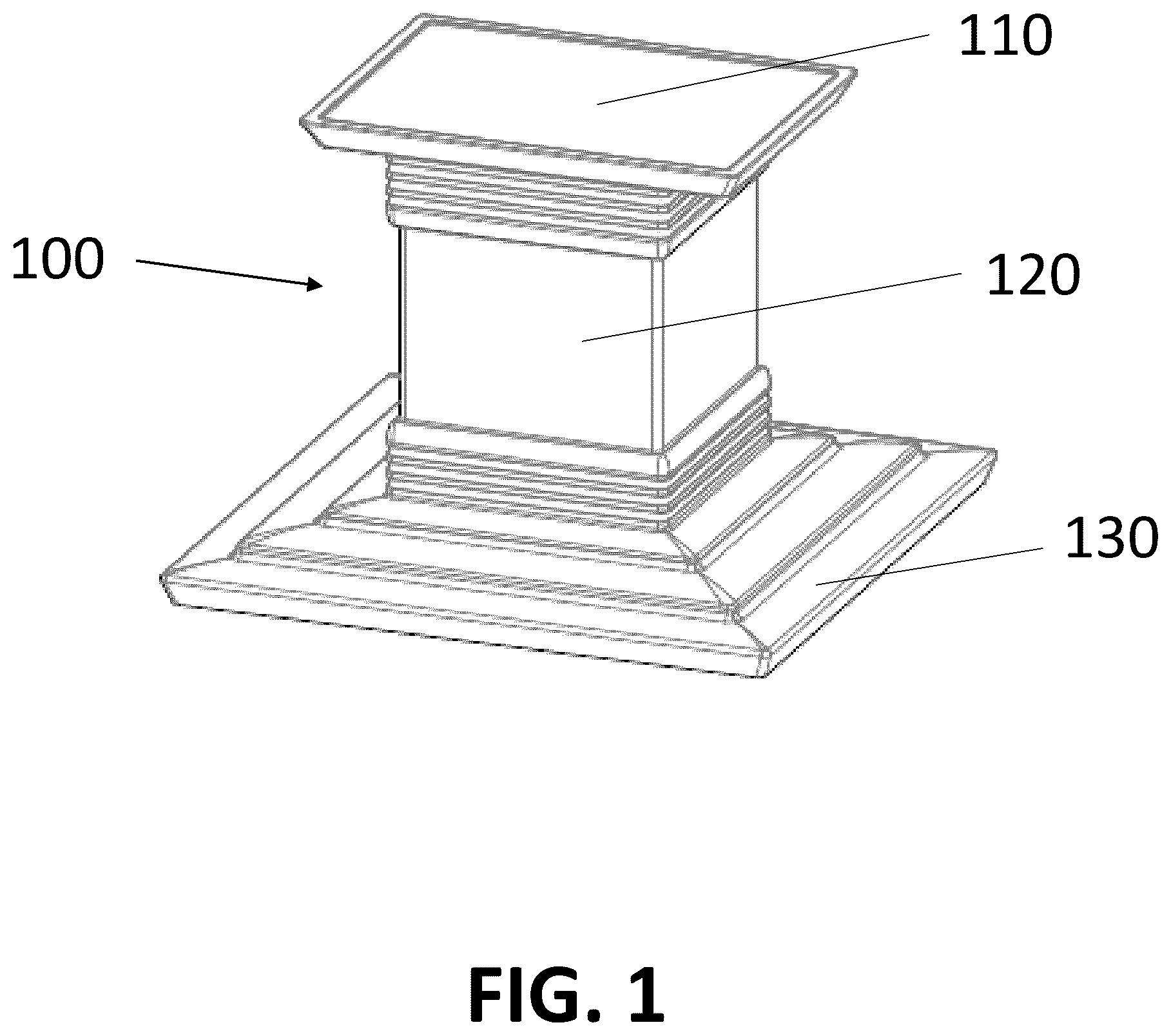 Patent US12345063 Figure 1 – Urn pedestal