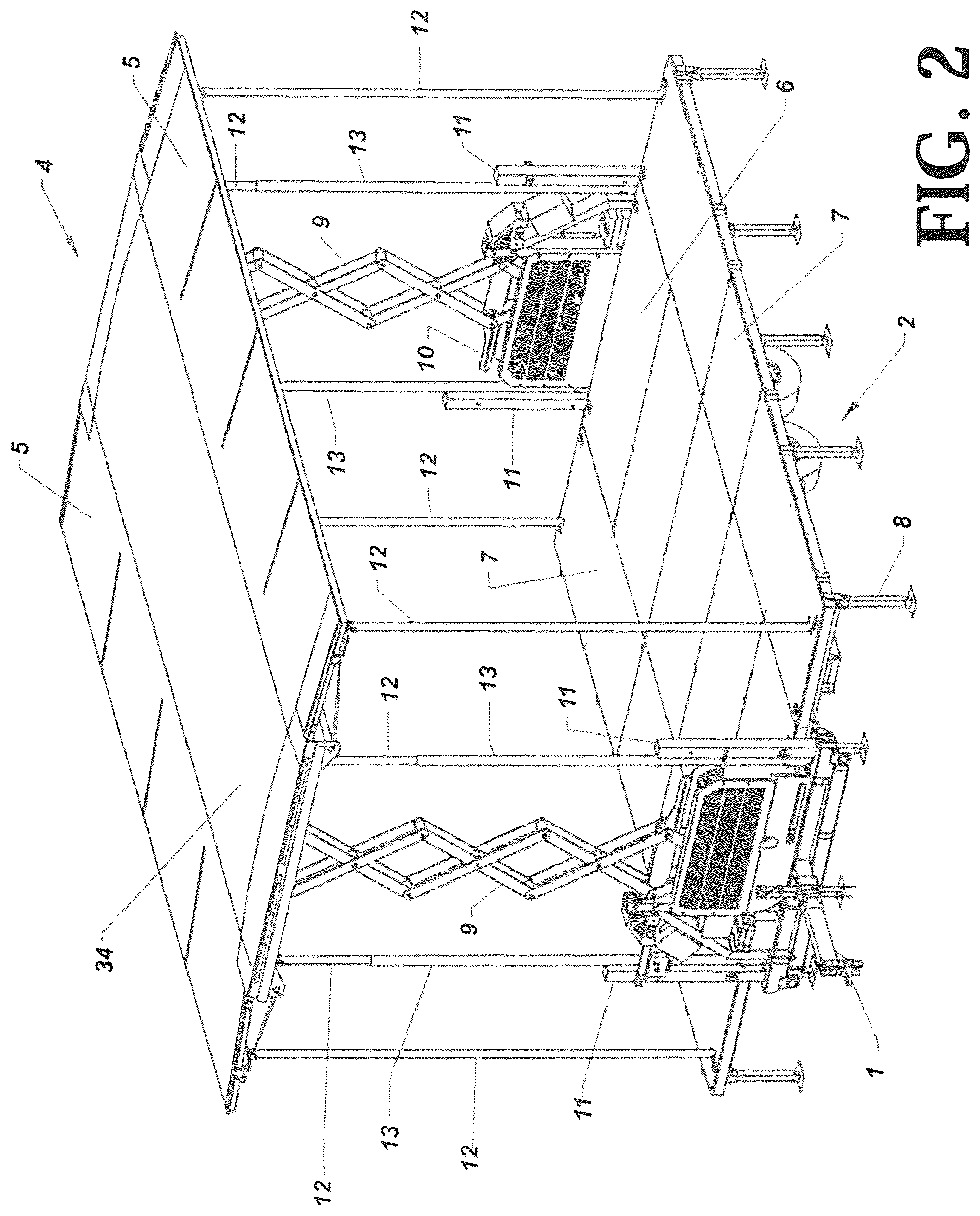 Patent US12345065 Figure 2 – Mobile stage system and method of use