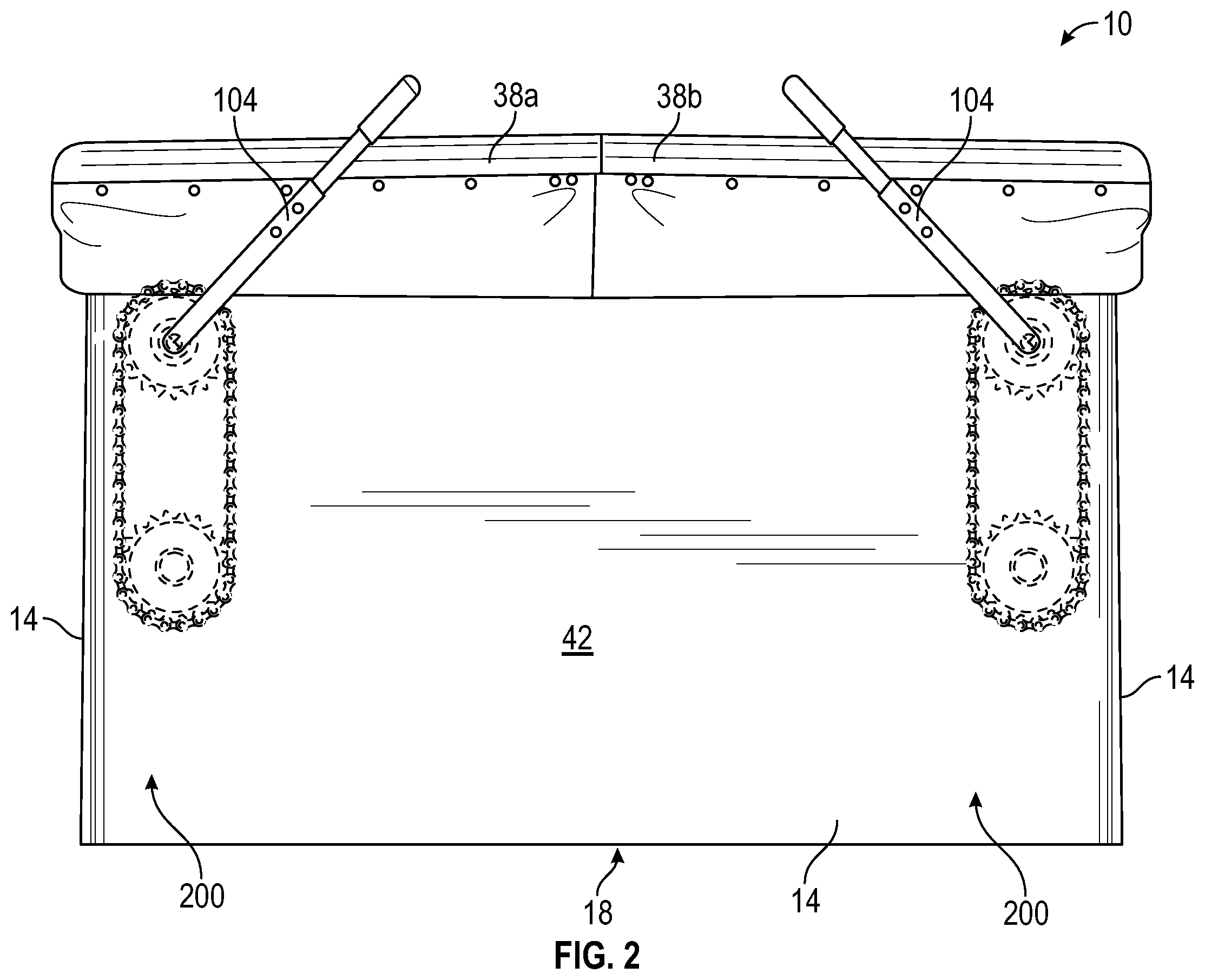 Patent US12345066 Figure 2 – Lift system for a spa cover