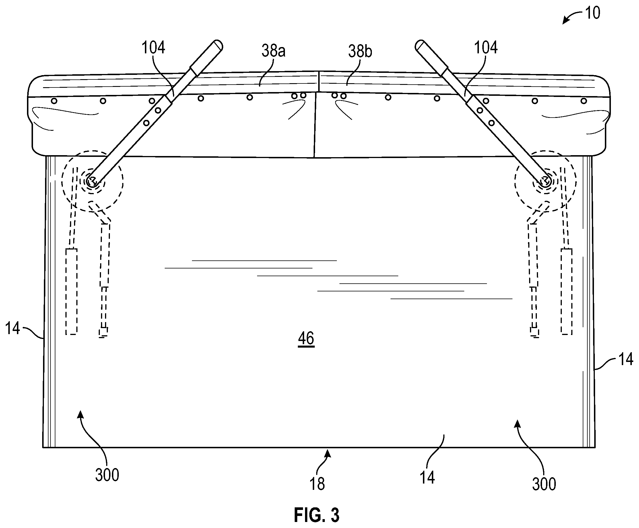 Patent US12345066 Figure 3 – Lift system for a spa cover