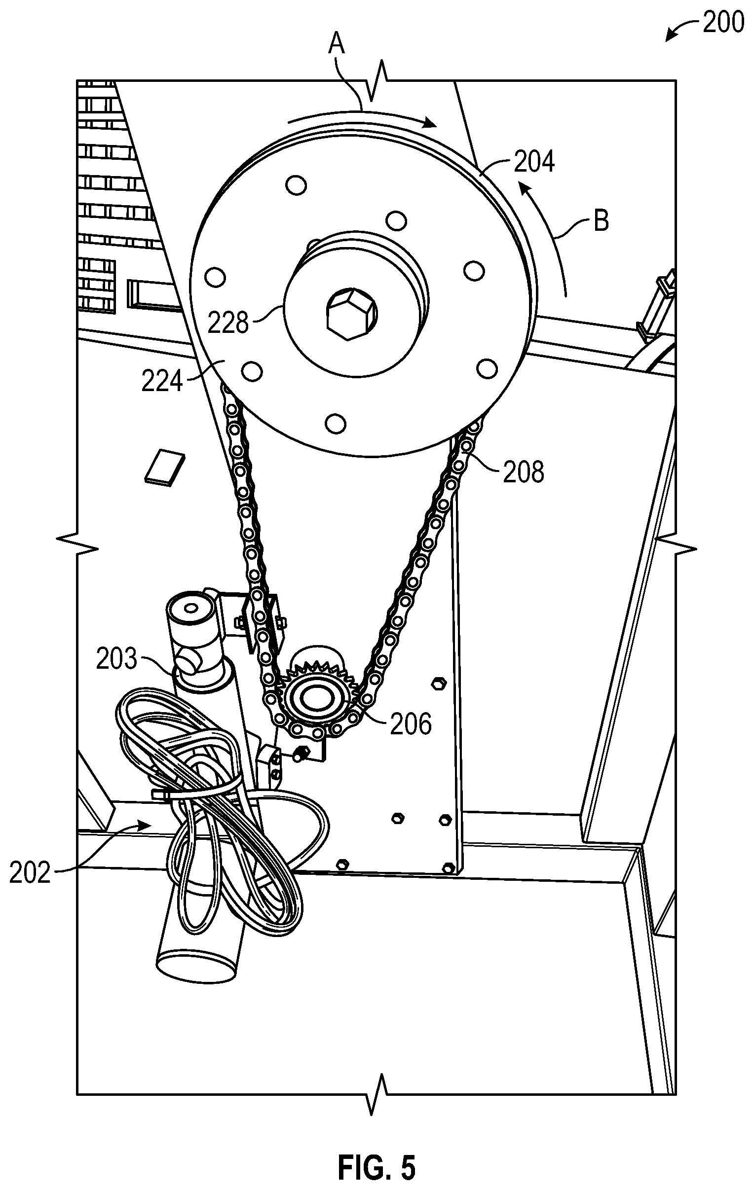 Patent US12345066 Figure 5 – Lift system for a spa cover