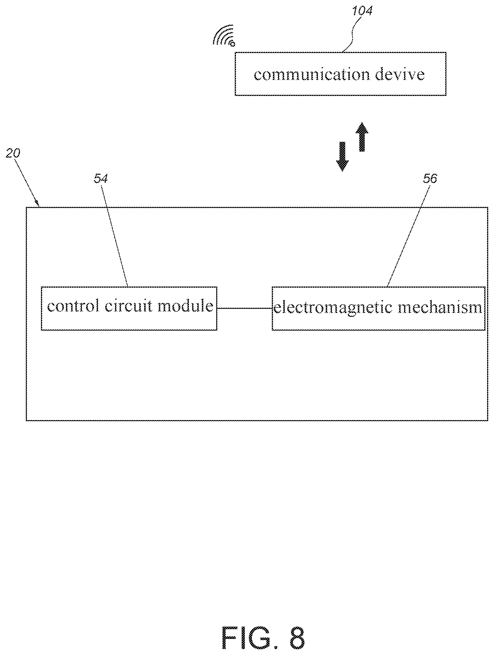 Patent US12345073 Figure 8 – Electronic lock