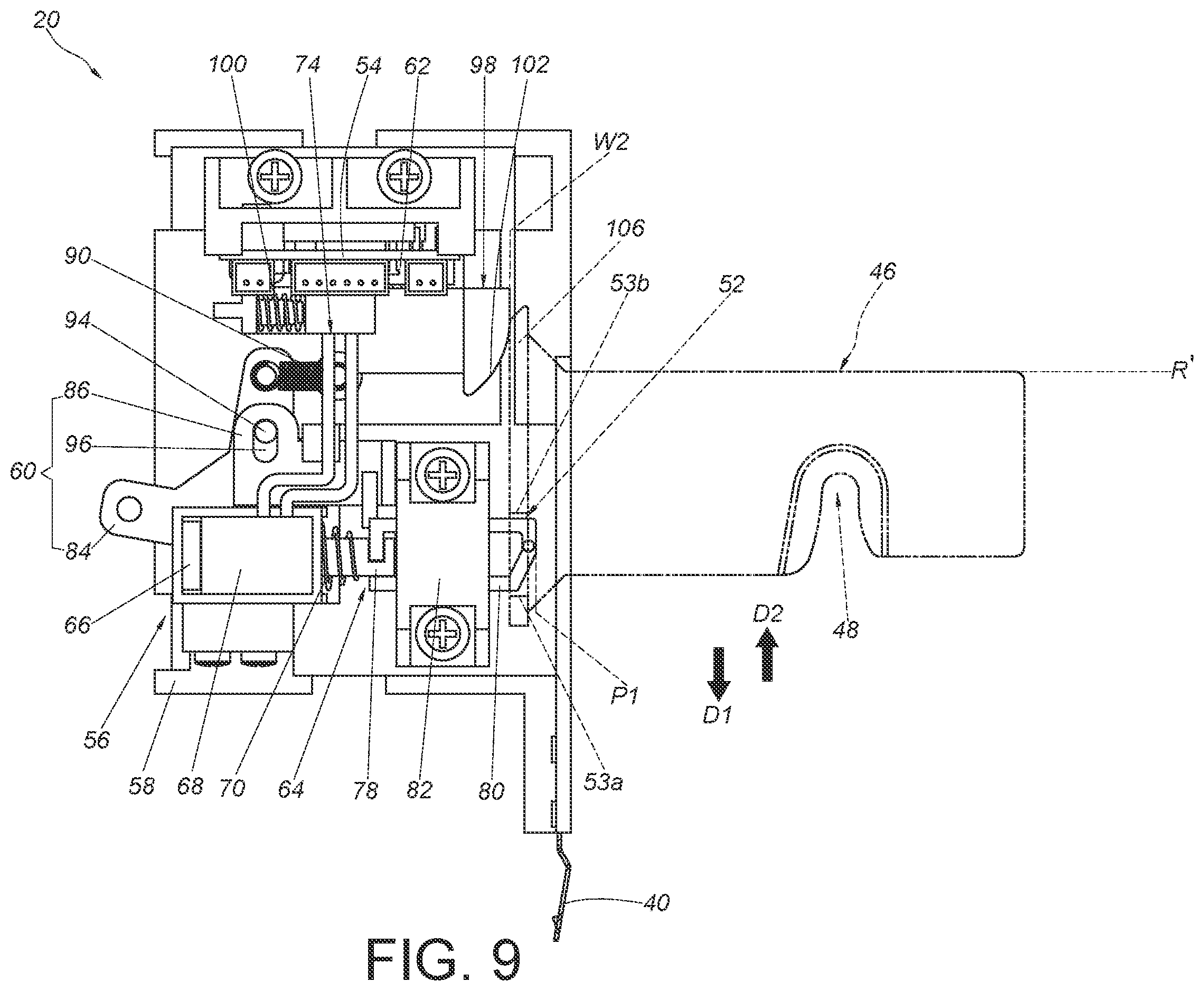 Patent US12345073 Figure 9 – Electronic lock
