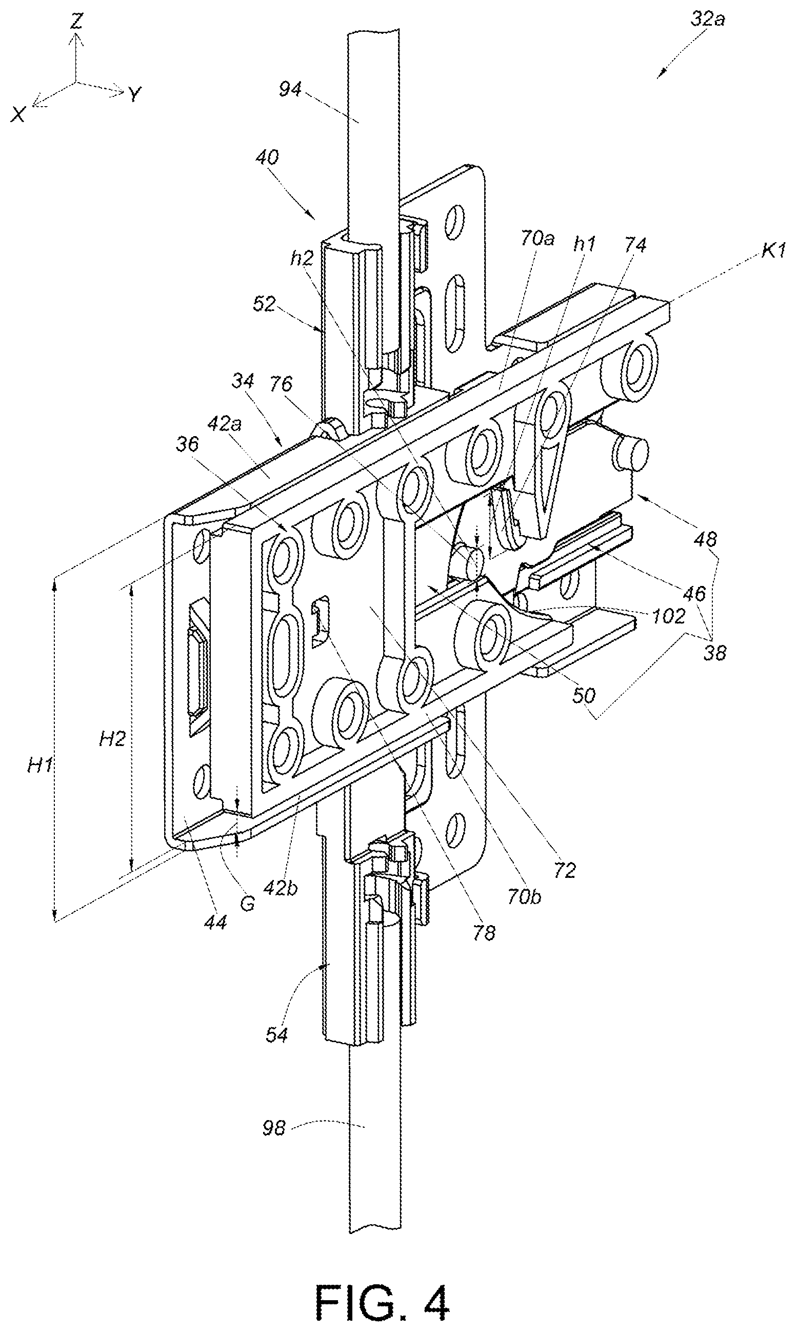 Patent US12345075 Figure 4 – Furniture assembly and interlock kit thereof