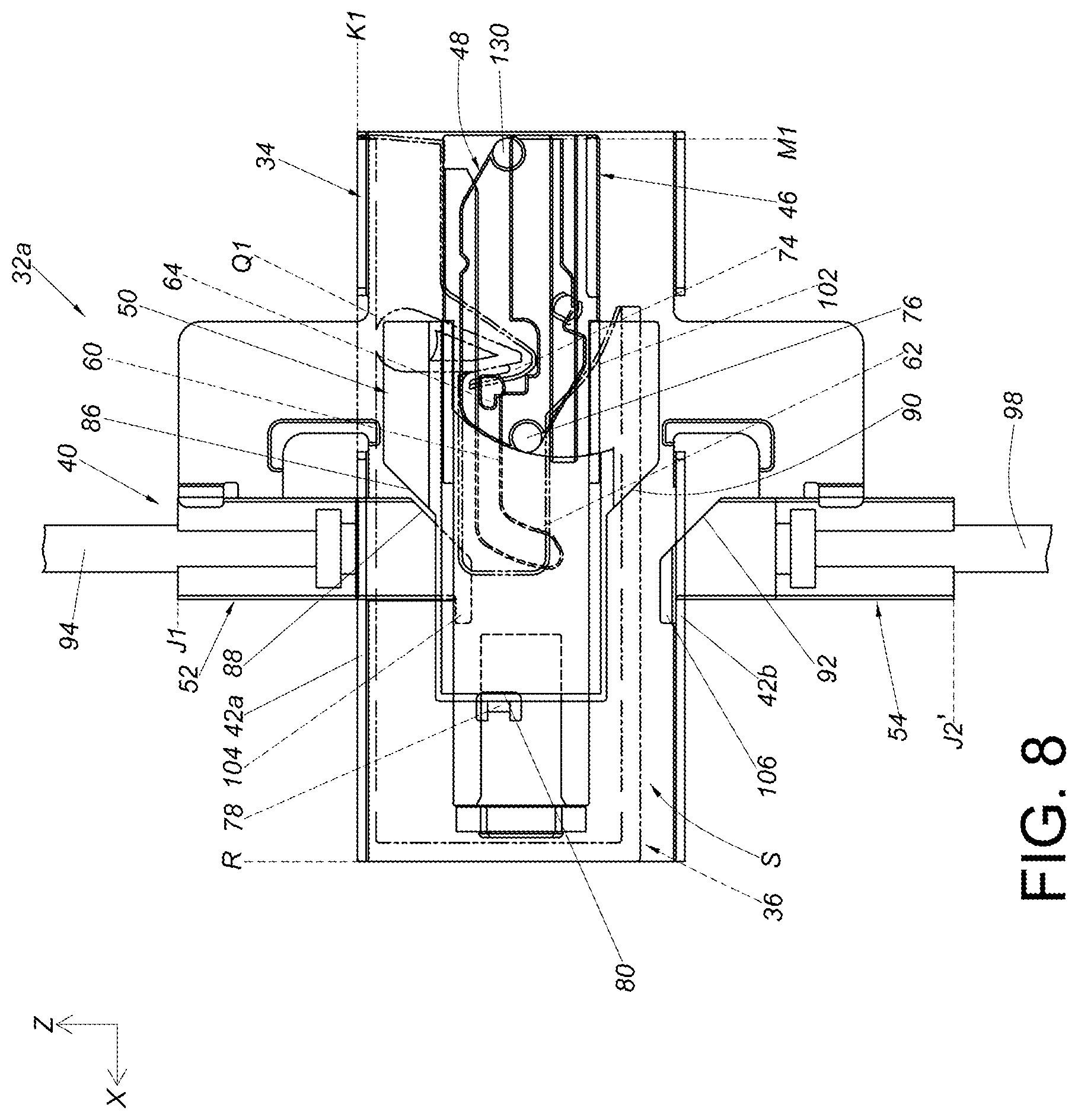 Patent US12345075 Figure 8 – Furniture assembly and interlock kit thereof