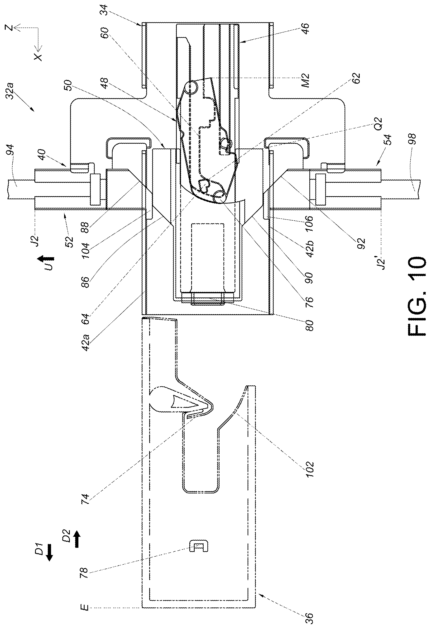 Patent US12345075 Figure 10 – Furniture assembly and interlock kit thereof