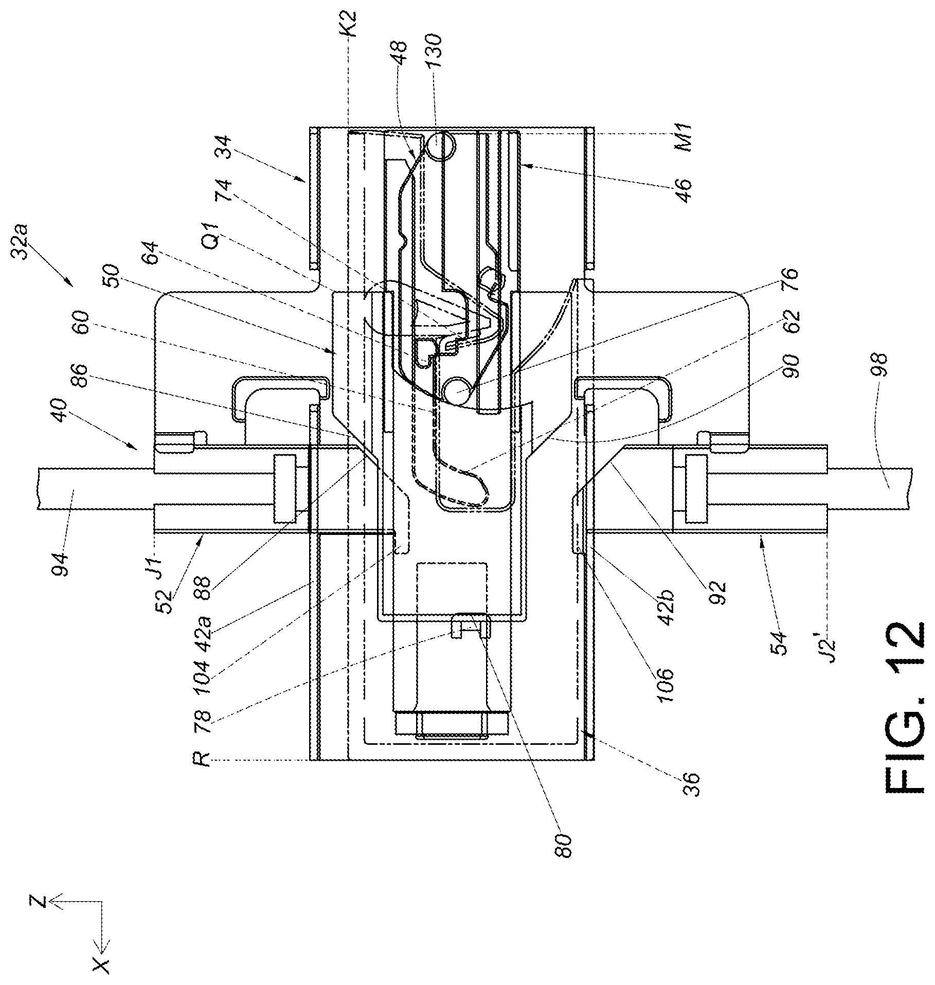 Patent US12345075 Figure 12 – Furniture assembly and interlock kit thereof