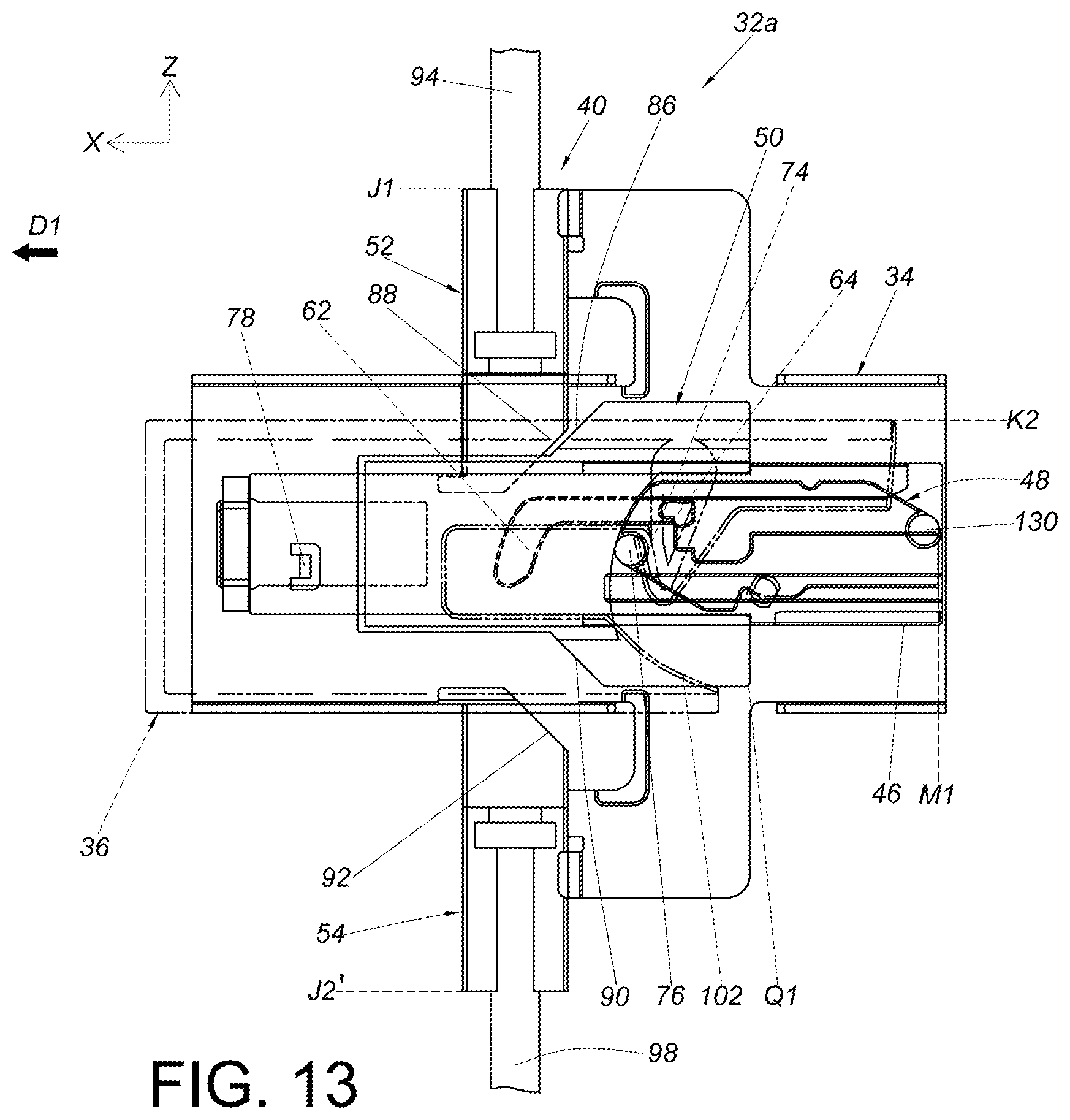 Patent US12345075 Figure 13 – Furniture assembly and interlock kit thereof