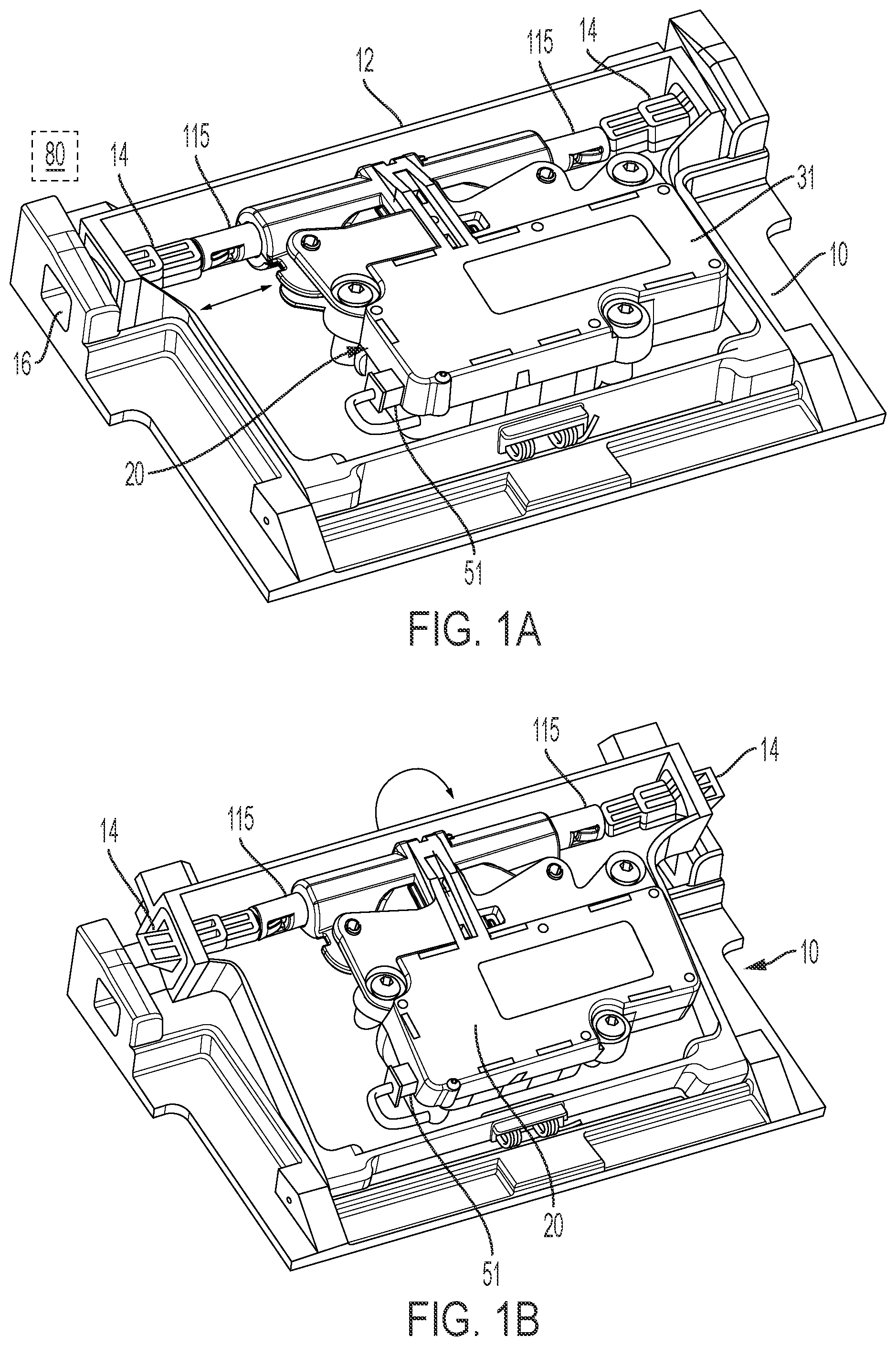 Patent US12345076 Figure 1 – Electronically actuated and locking glove box system